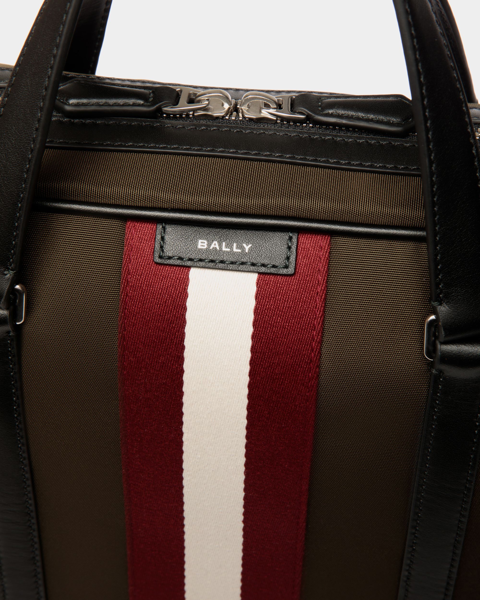 Code Briefcase In Military Green Nylon - Image 5