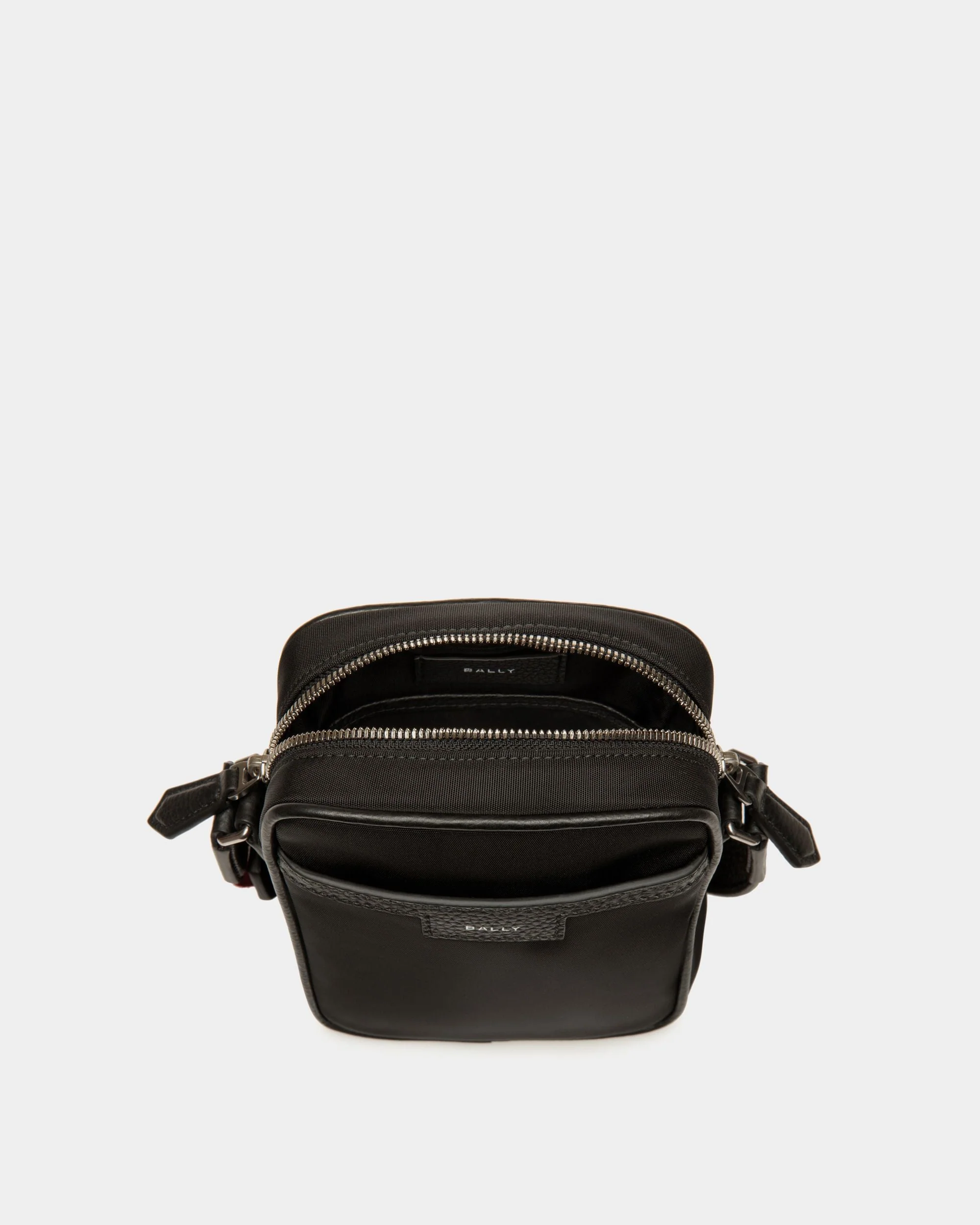 Code Crossbody Bag in Black Nylon - Image 4