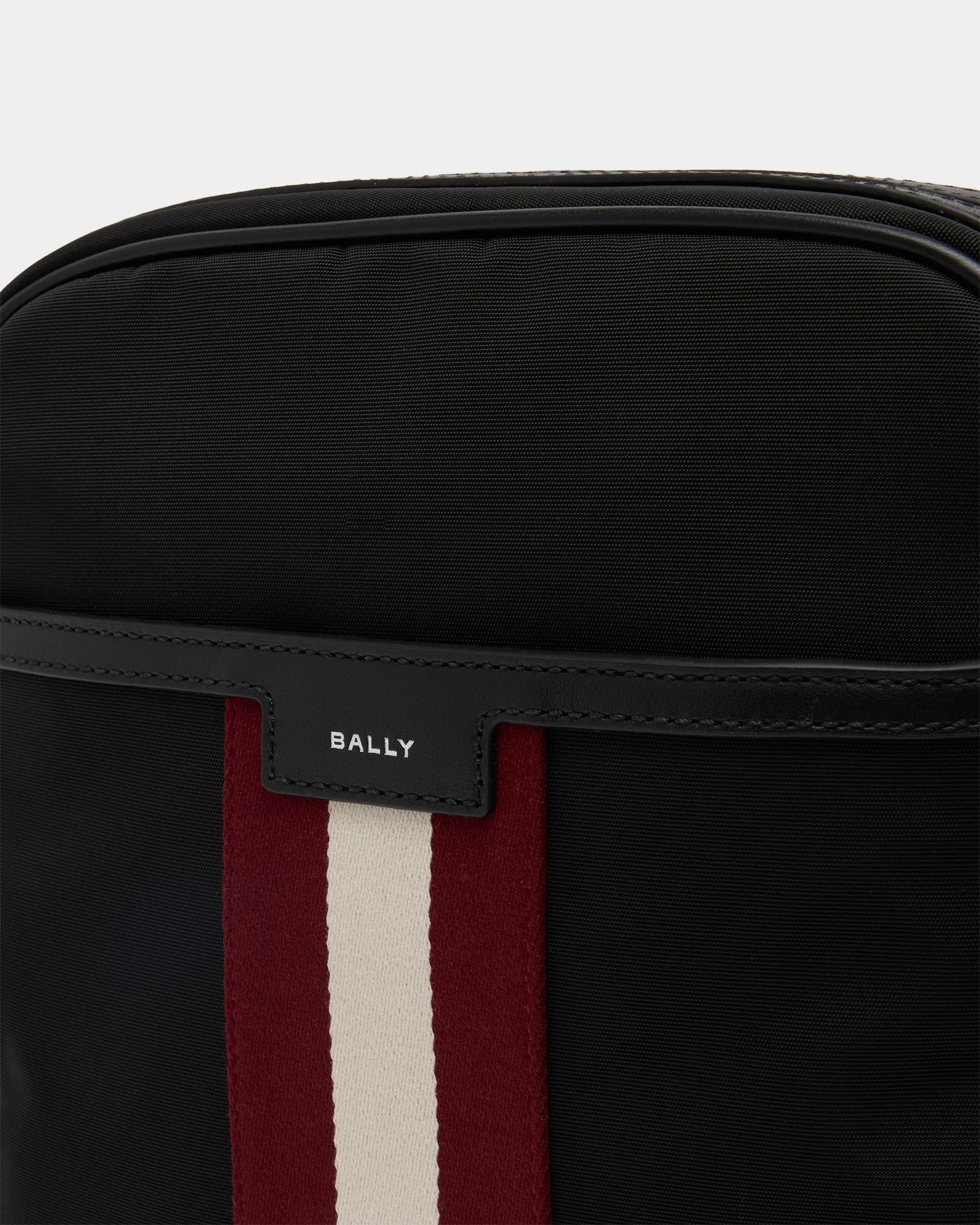 Code Crossbody Bag in Black Nylon - Image 5