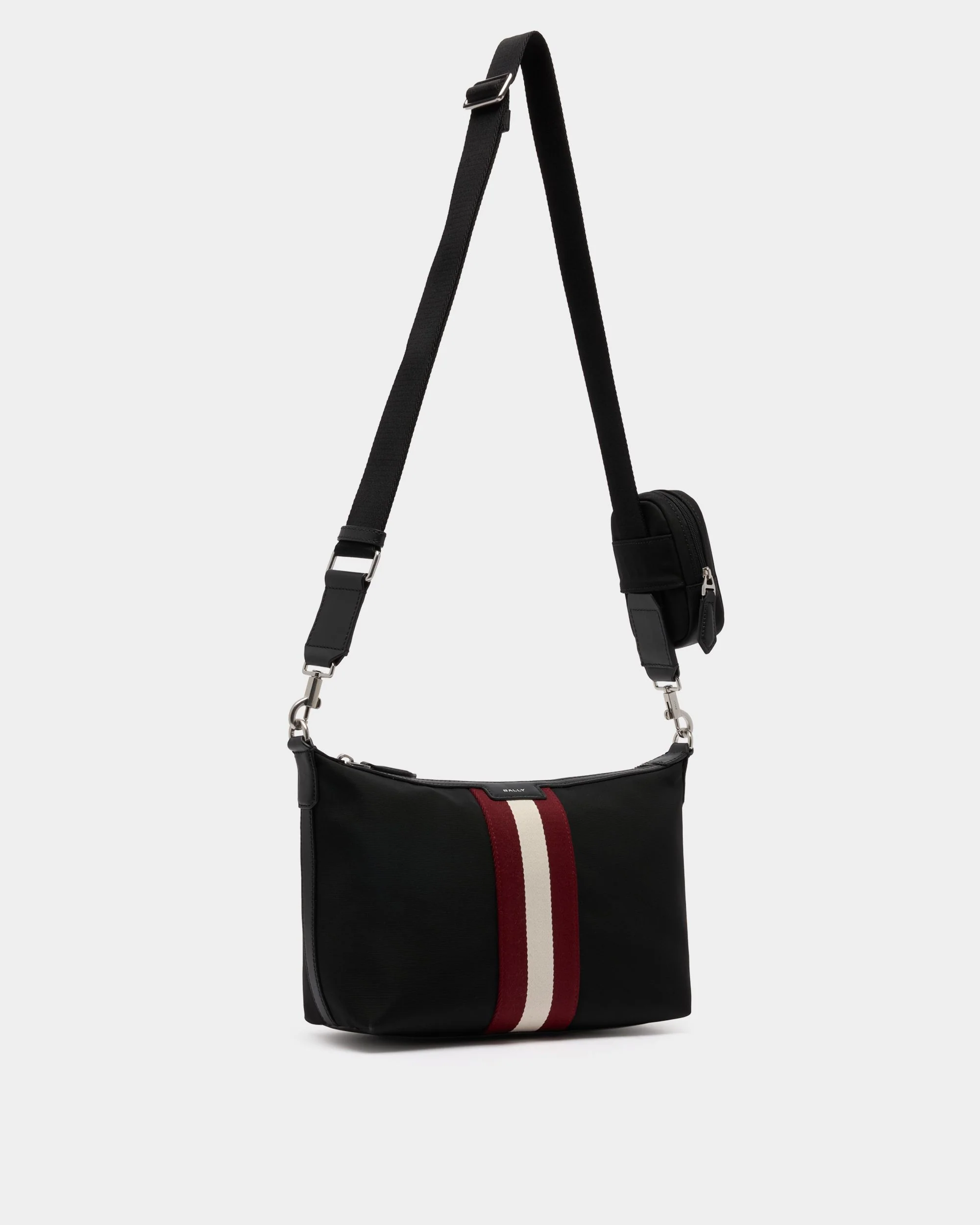 Code Crossbody Bag in Black Nylon - Image 4