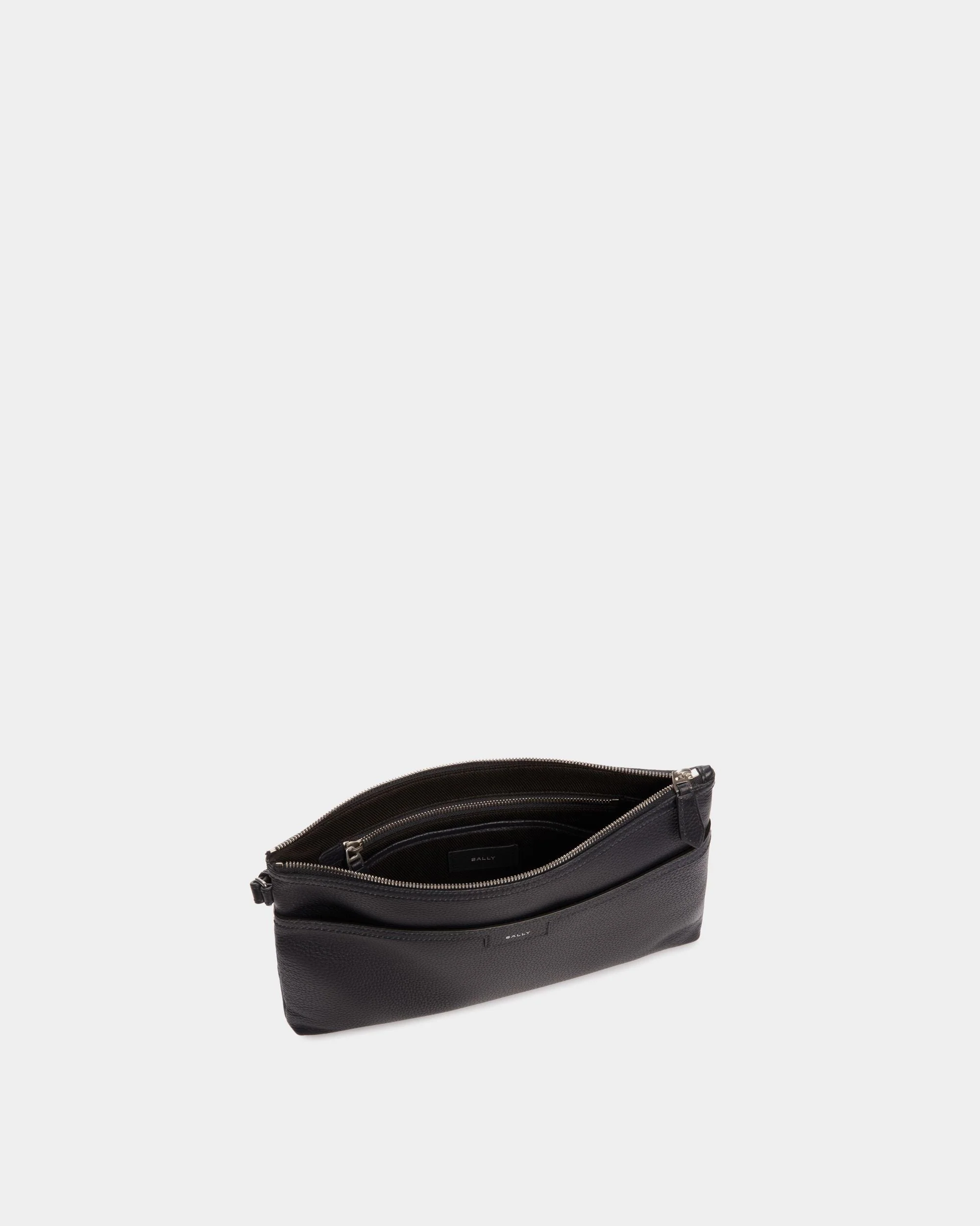 Code Pouch In Navy Blue Leather - Image 4