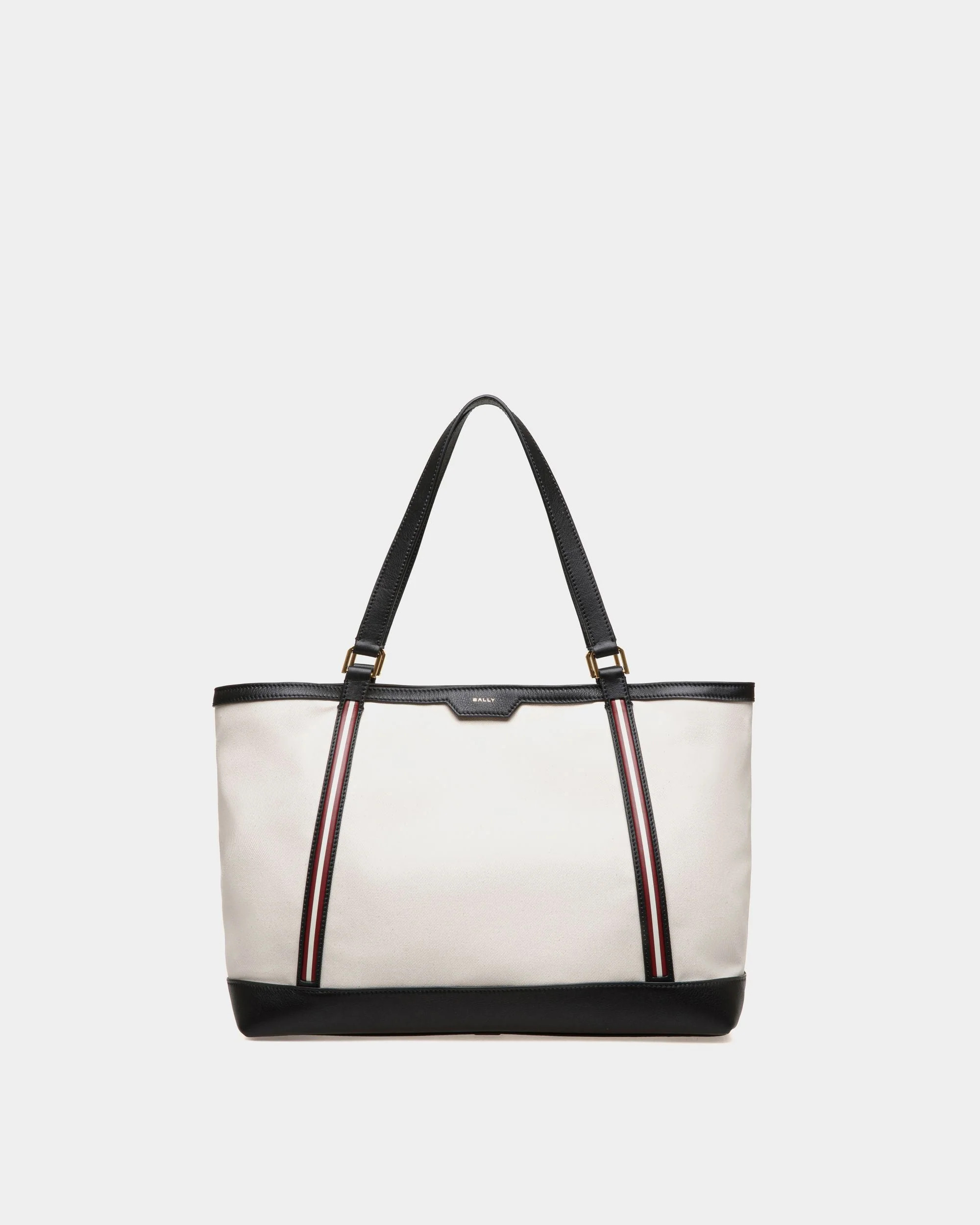 Code Tote Bag In White Fabric