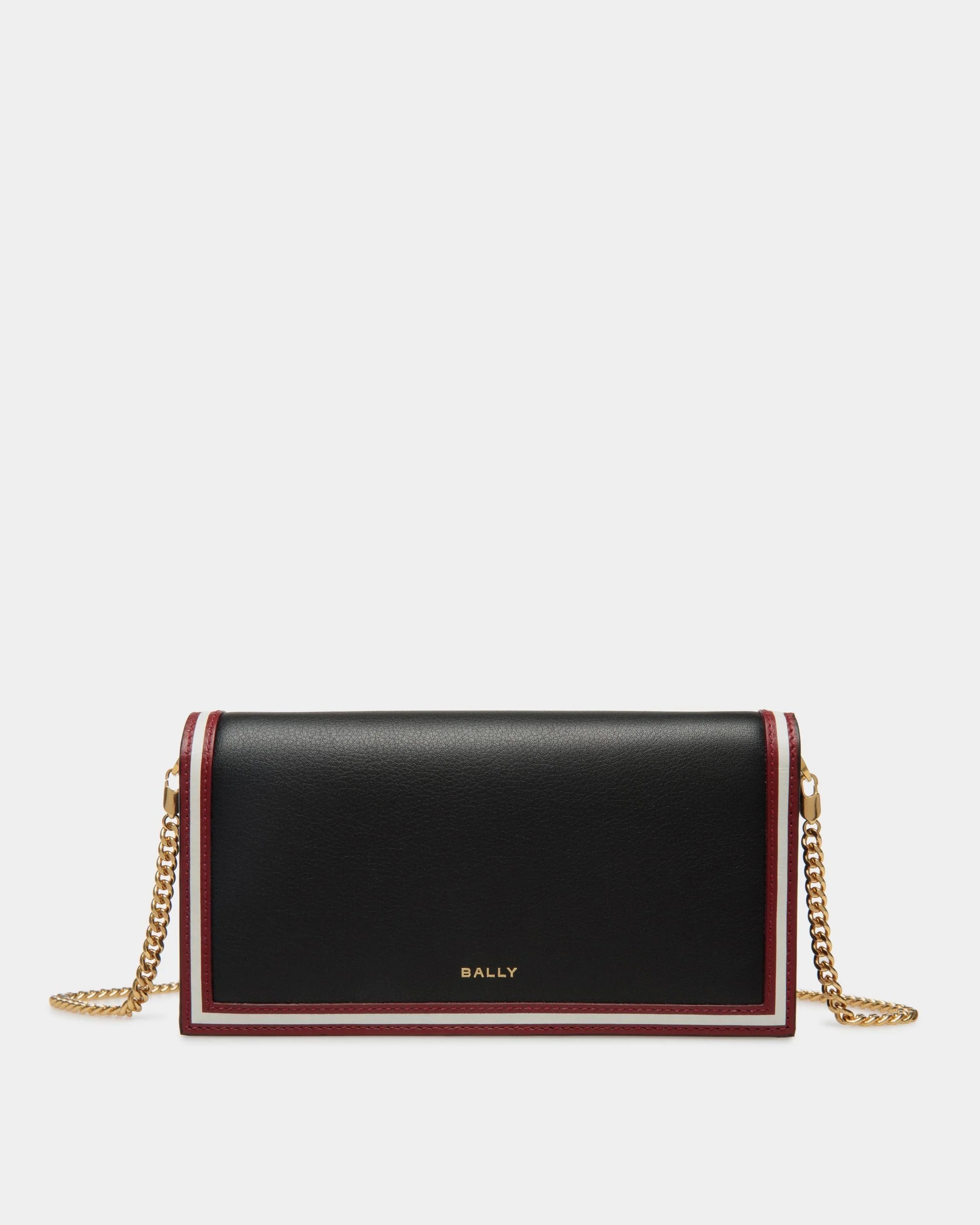 Code Wallet on a Chain in Black Leather