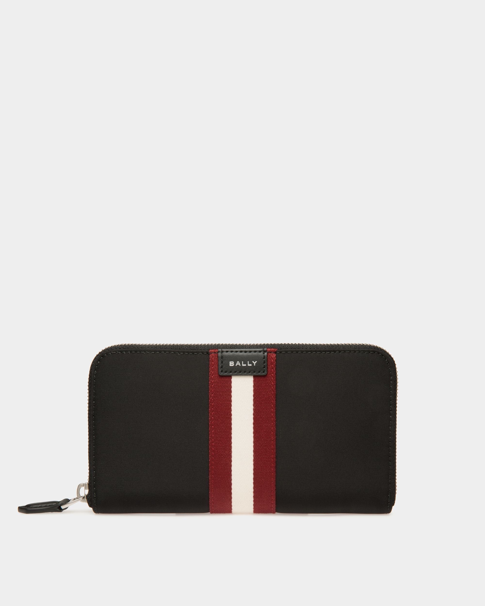 Code Zip Around Wallet in Black Nylon