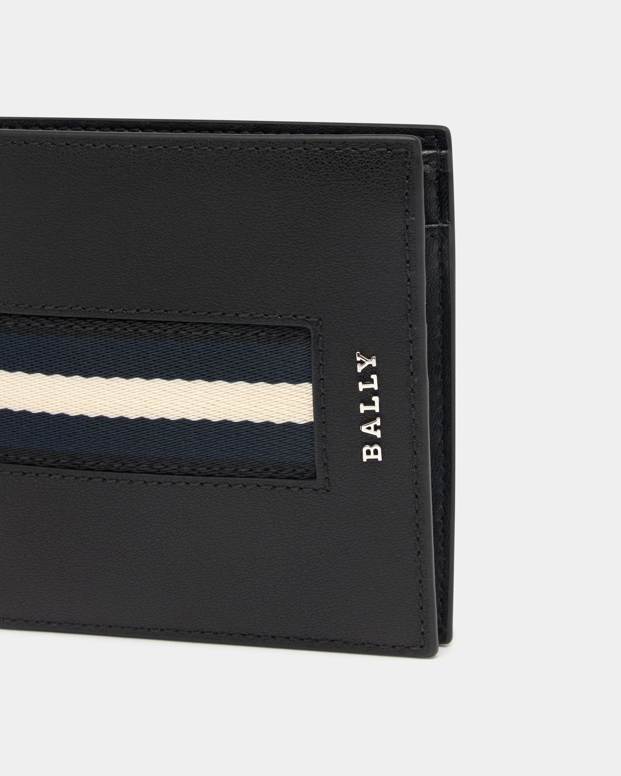 Coin Wallet in Black Leather With a Bally Ribbon - Image 4