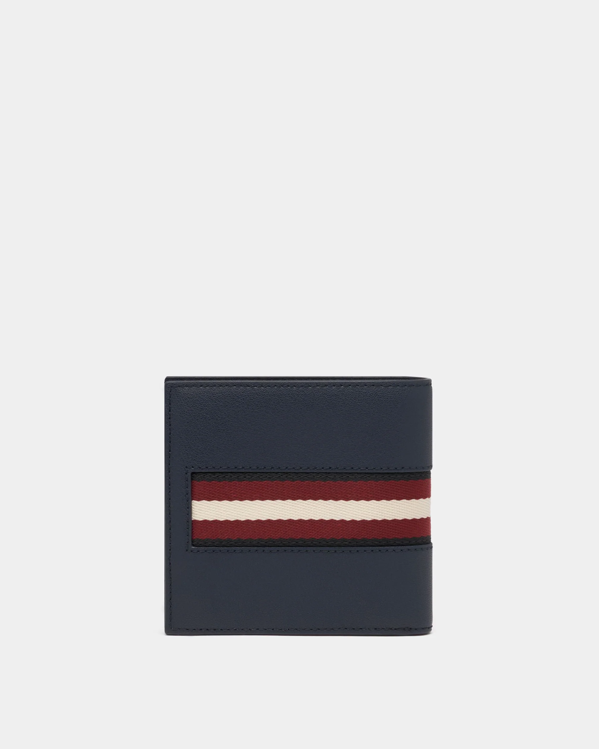 Coin Wallet in Navy Blue Leather With a Bally Ribbon - Image 2