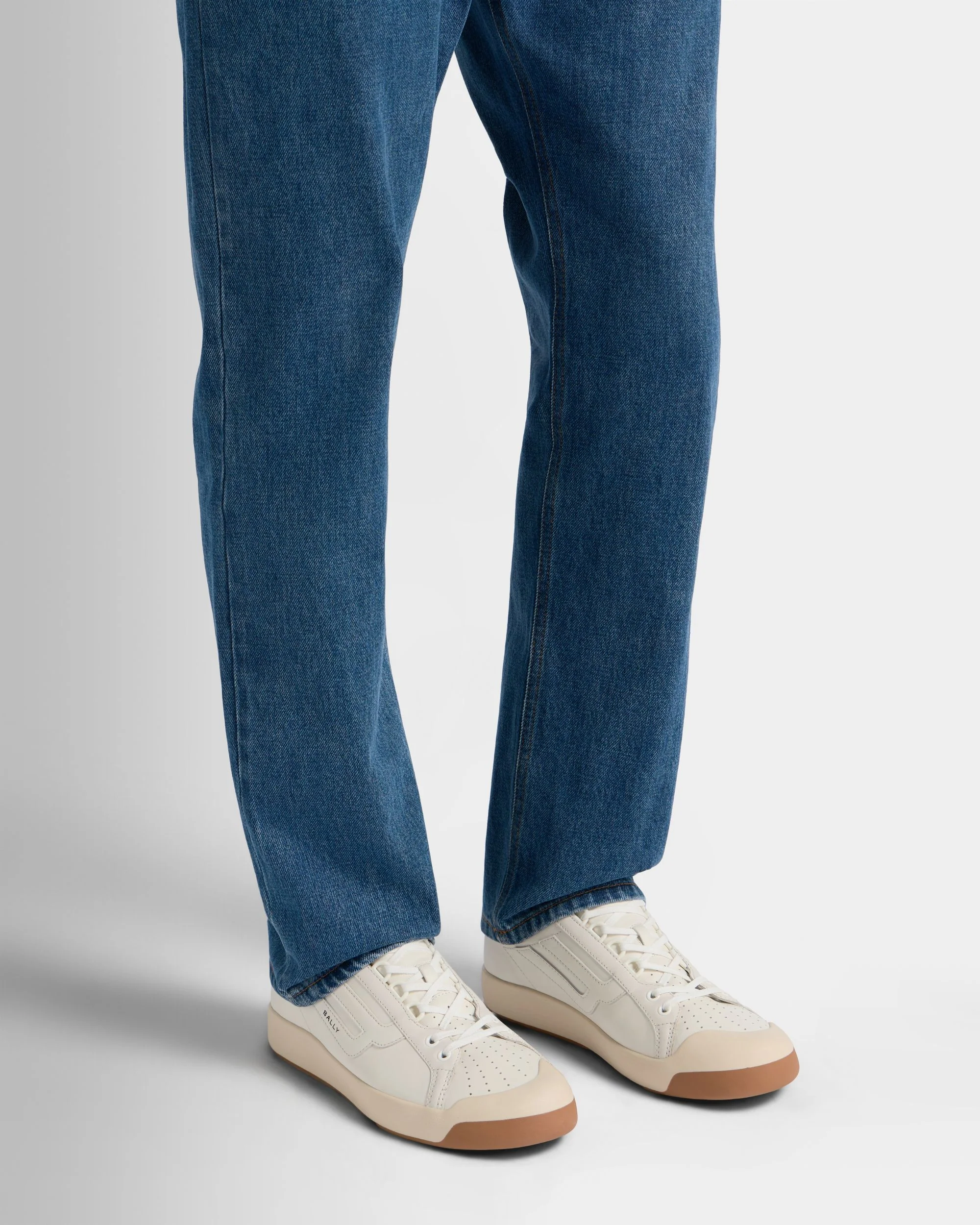 Competition Sneaker in White Leather - Image 2