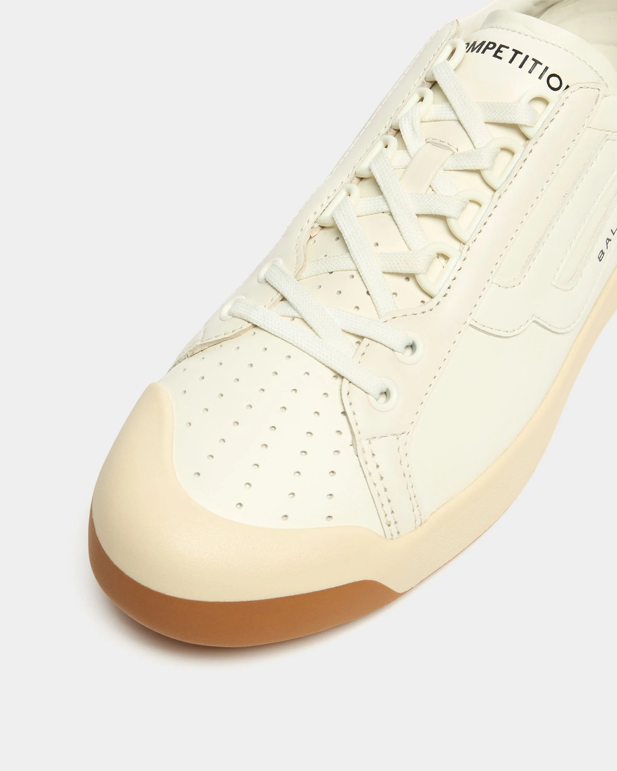 Competition Sneaker in White Leather - Image 6