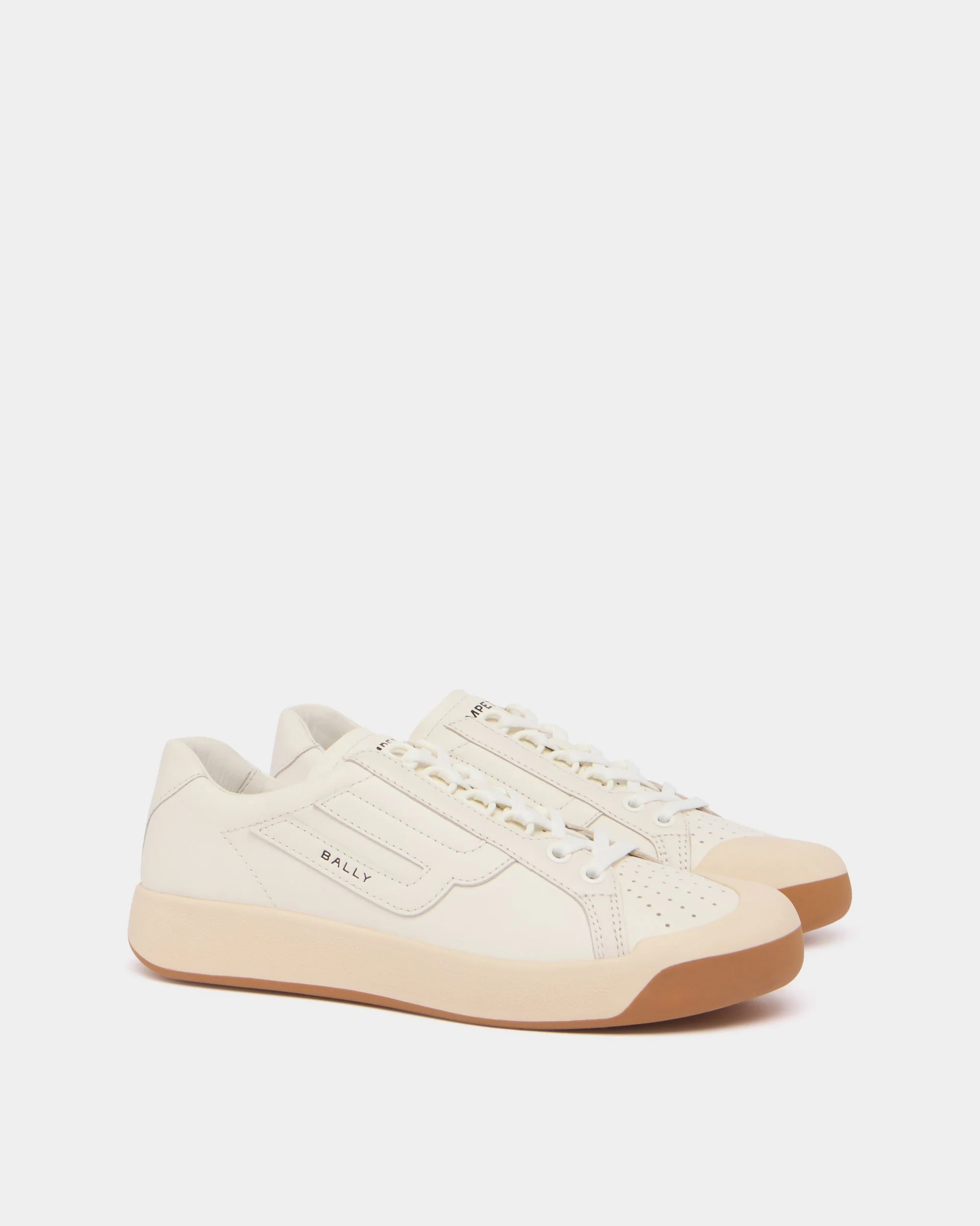 Competition Sneaker in White Leather - Image 3