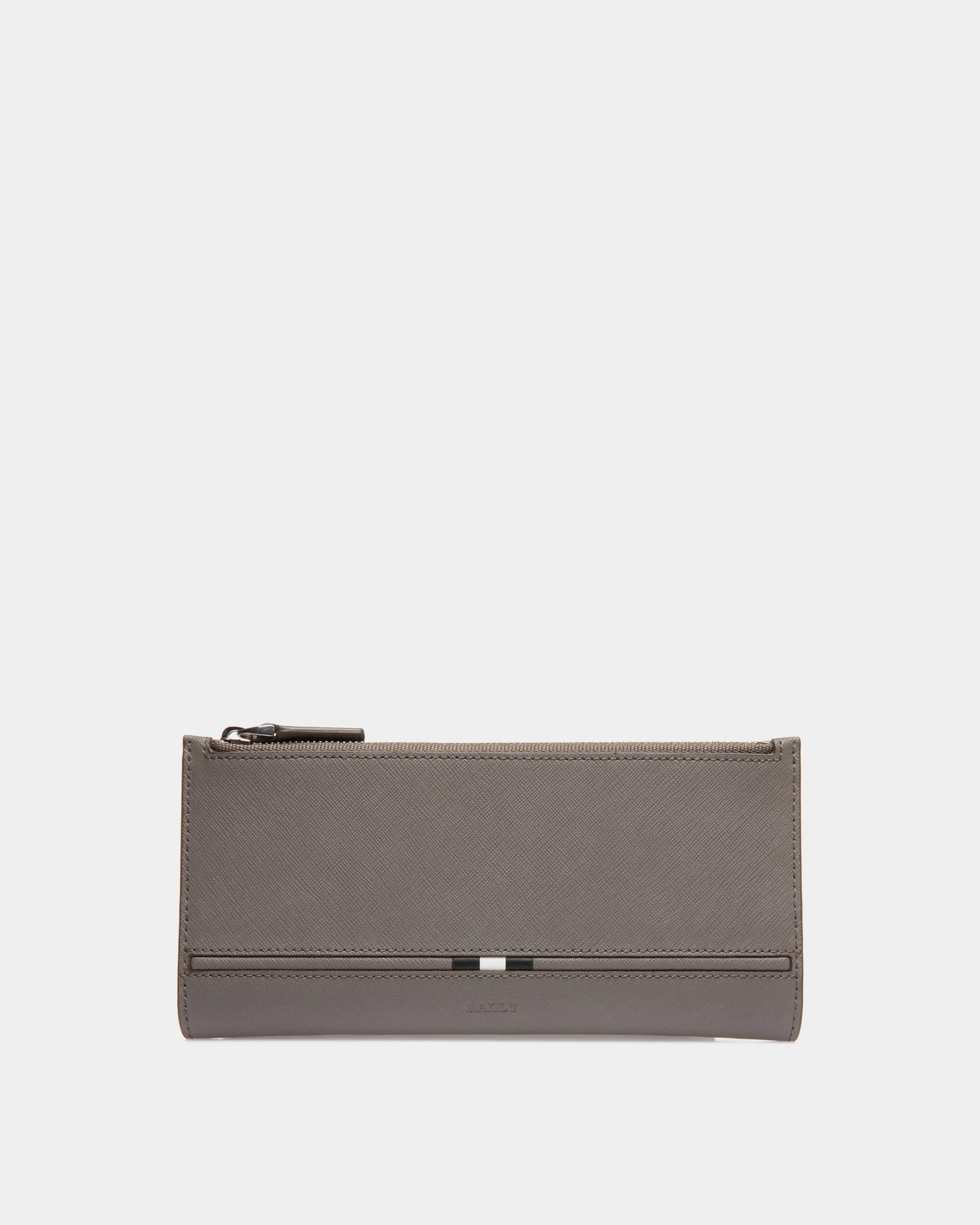 Continental Wallet in Beige Embossed Leather
