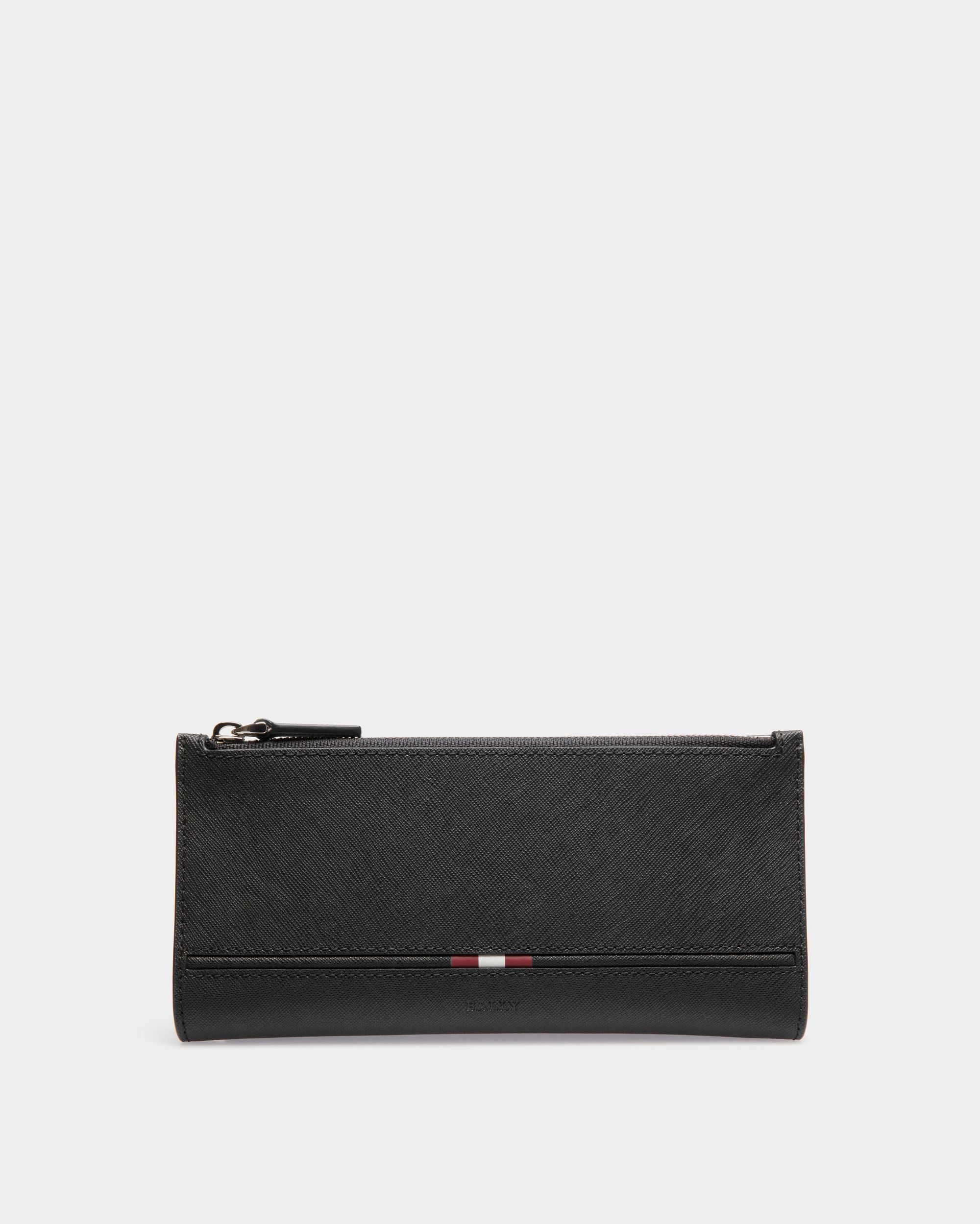 Continental Wallet in Black Embossed Leather