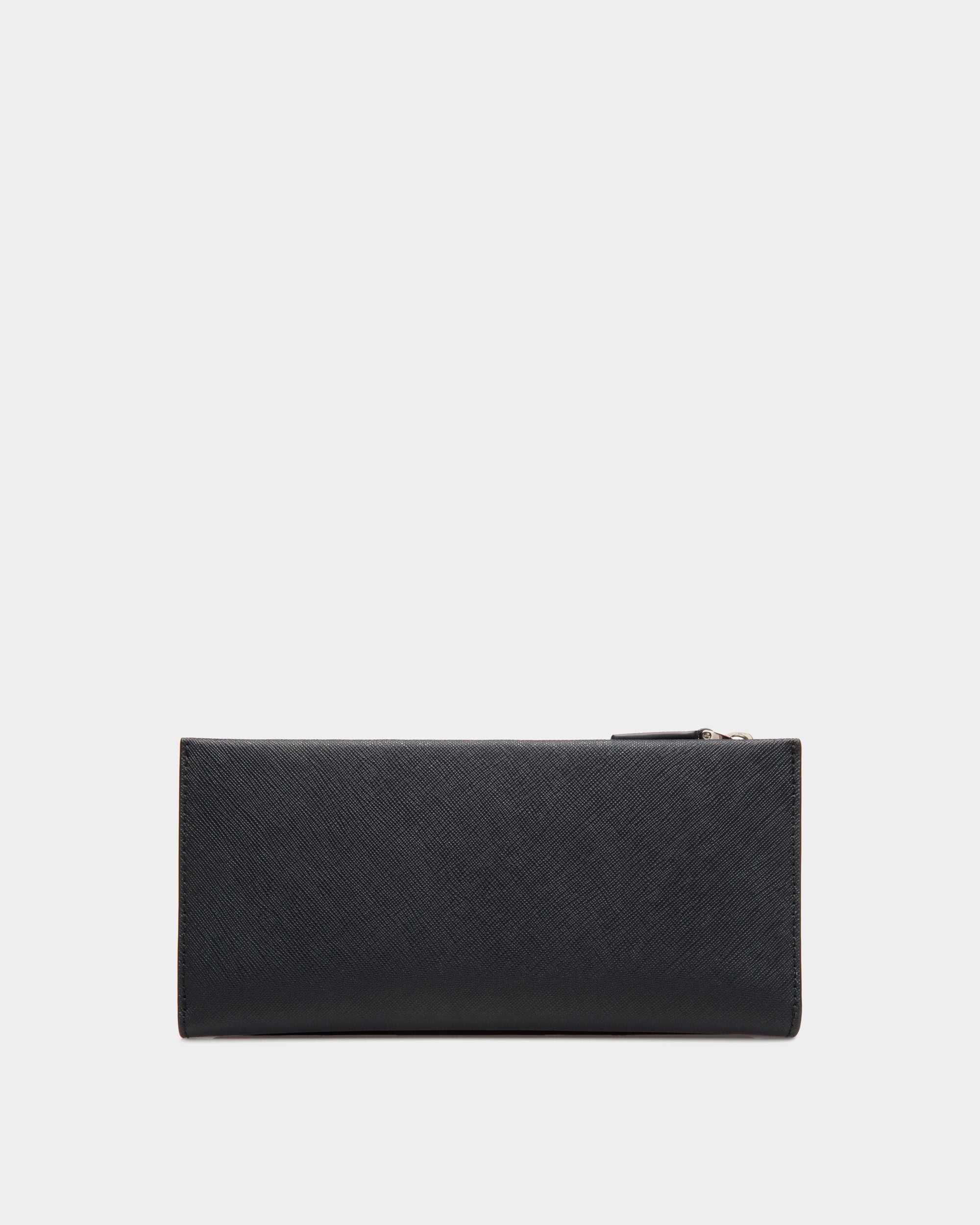Continental Wallet in Navy Blue Embossed Leather - Image 2