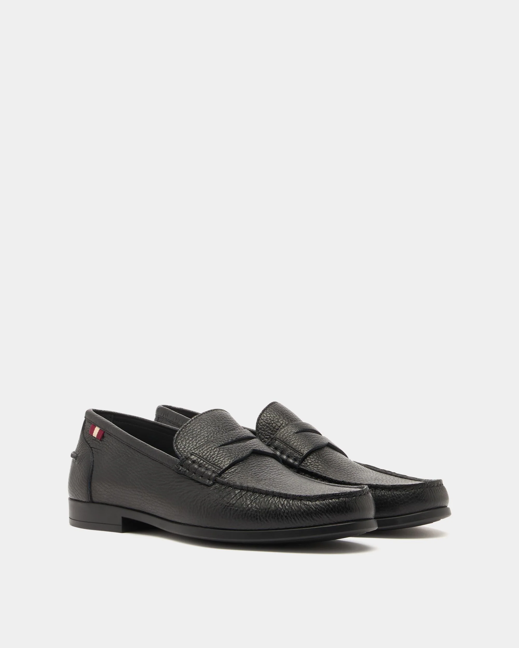 Cronus Loafer In Black Grained Leather - Image 2