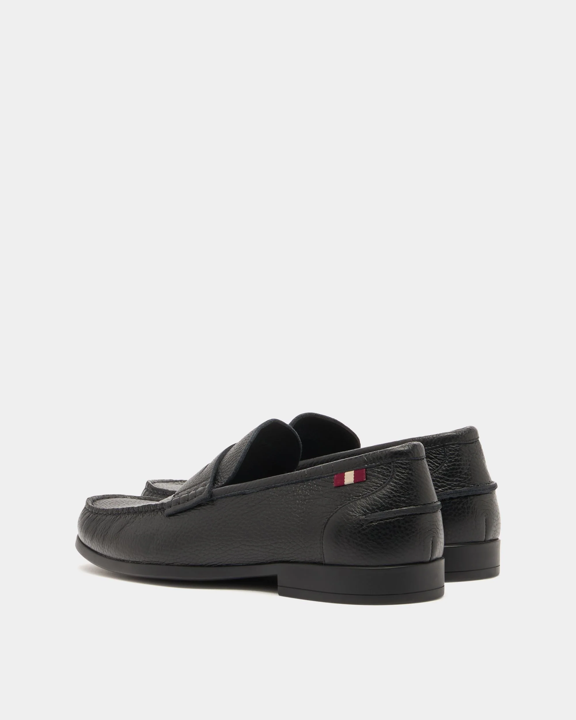 Cronus Loafer In Black Grained Leather - Image 3