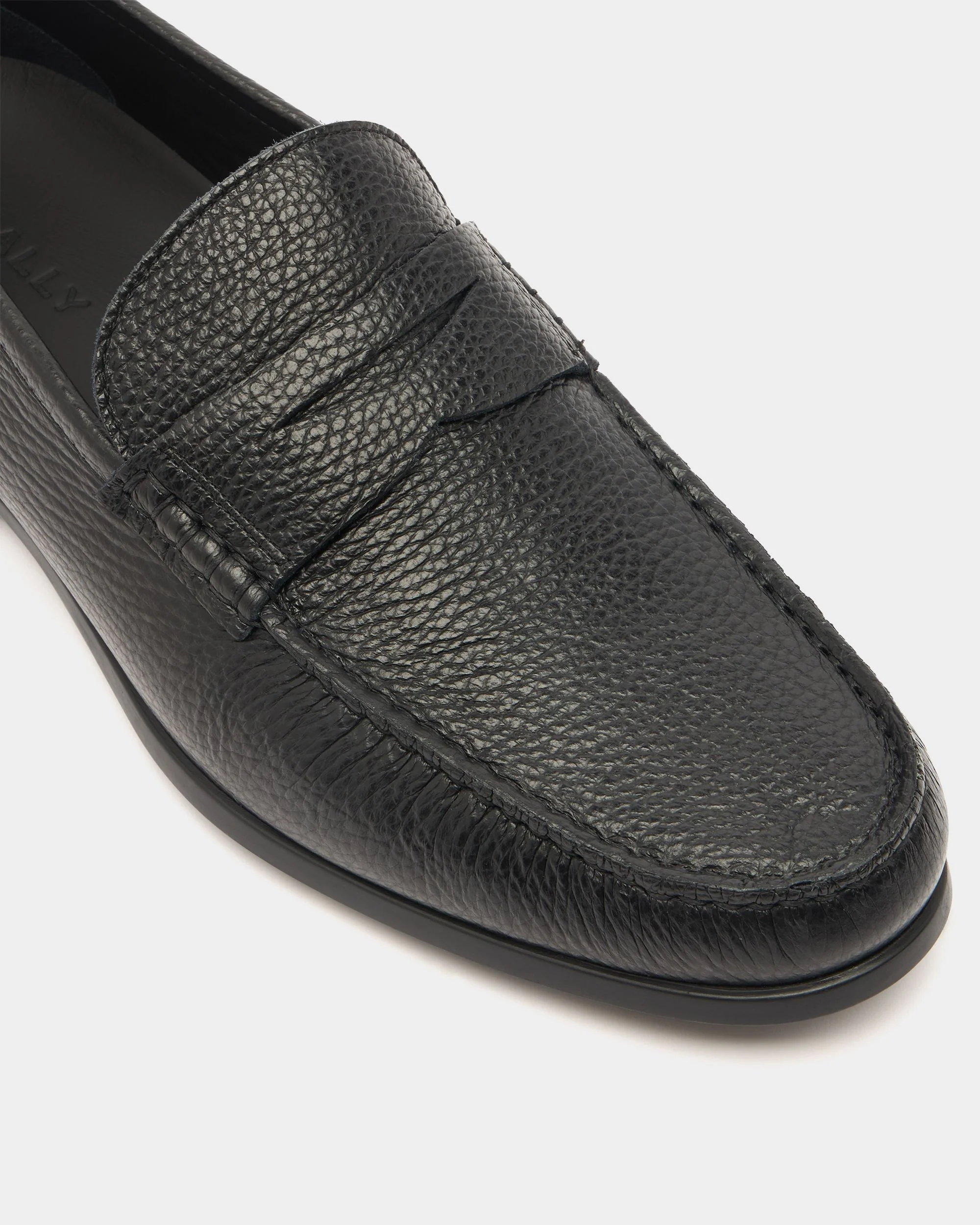 Cronus Loafer In Black Grained Leather - Image 5