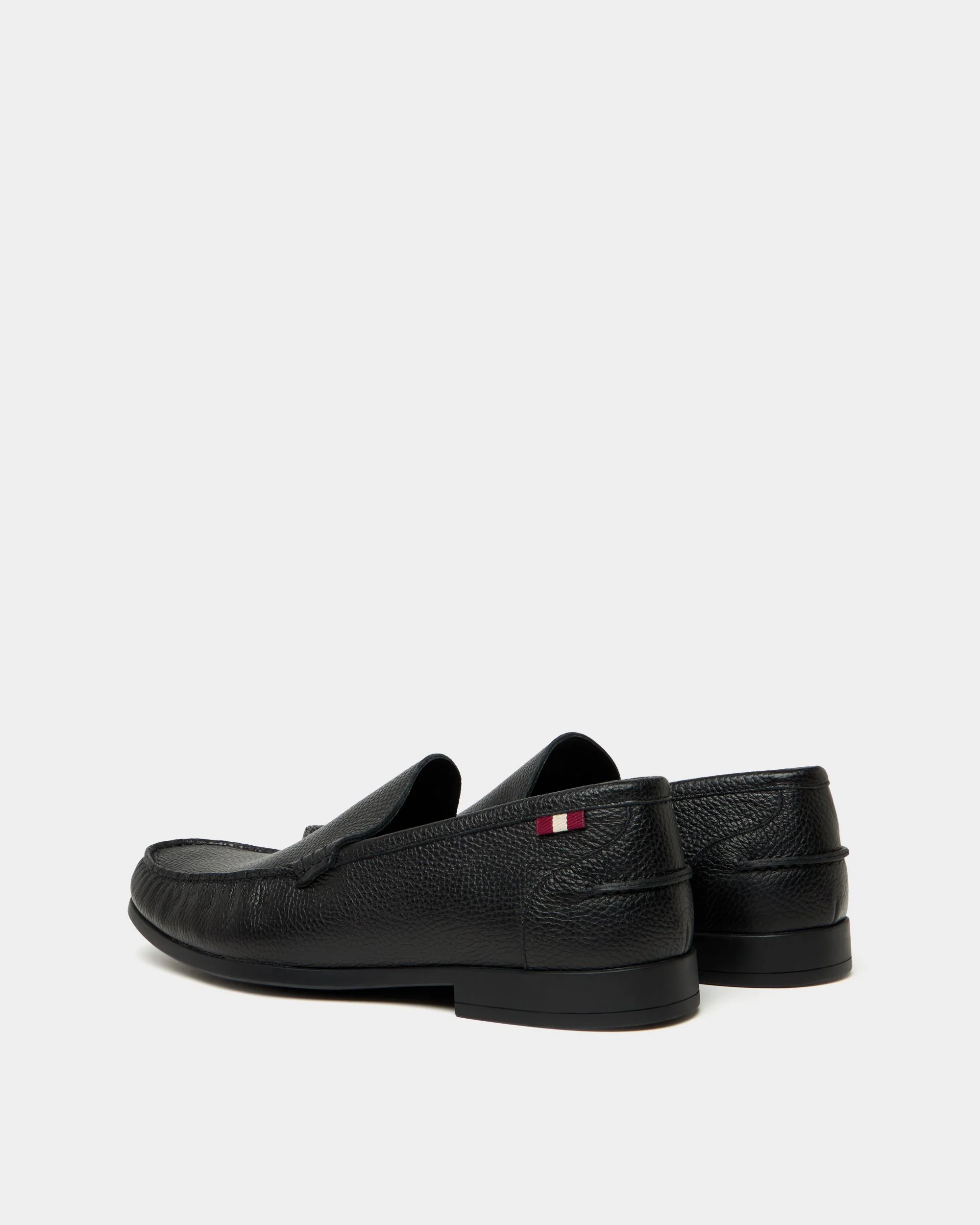 Cronus Loafer In Black Grained Leather - Image 2