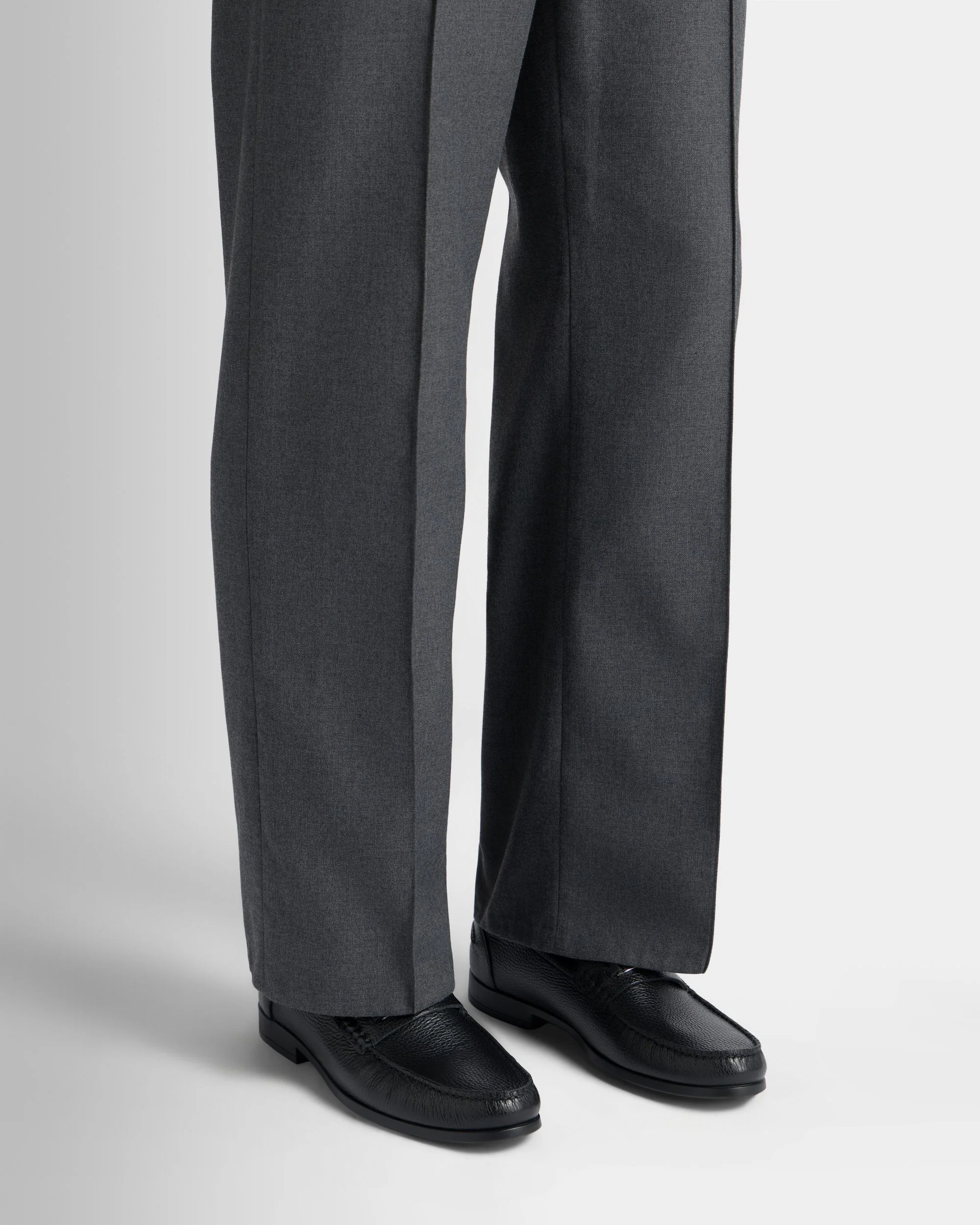 Cronus Loafer In Black Grained Leather - Image 2