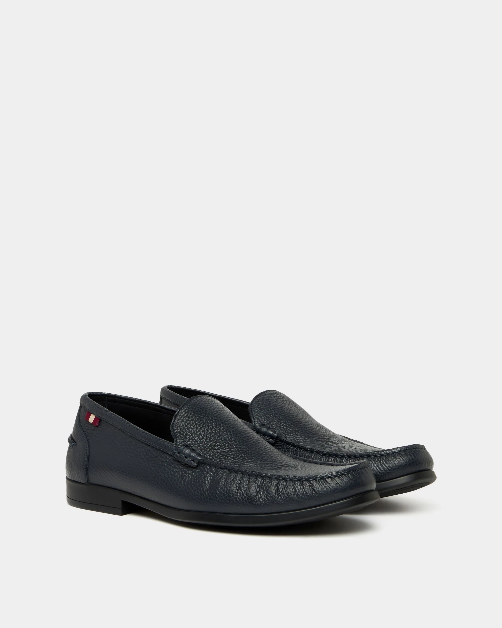 Cronus Loafer In Blue Grained Leather - Image 2