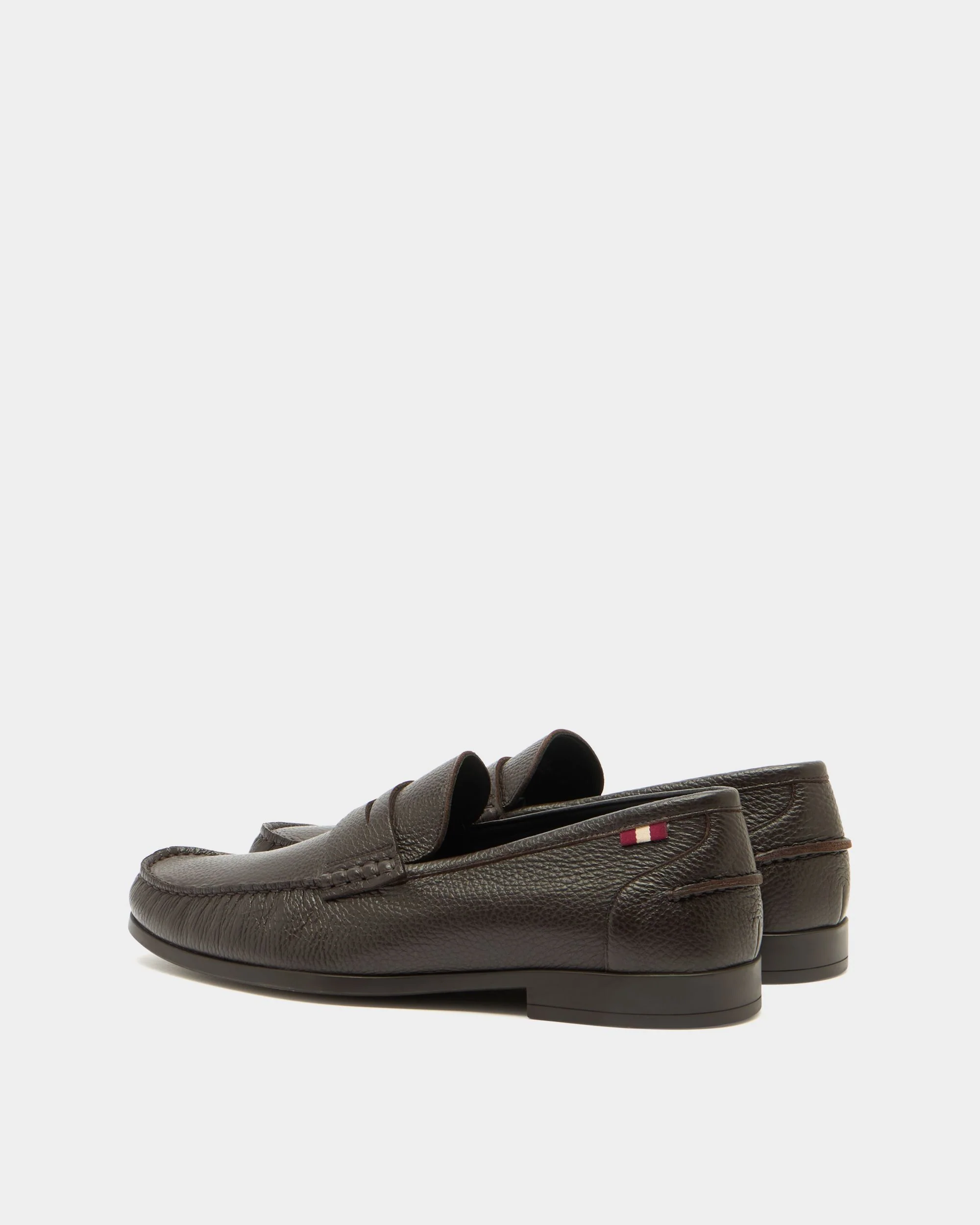 Cronus Loafer In Brown Grained Leather - Image 3