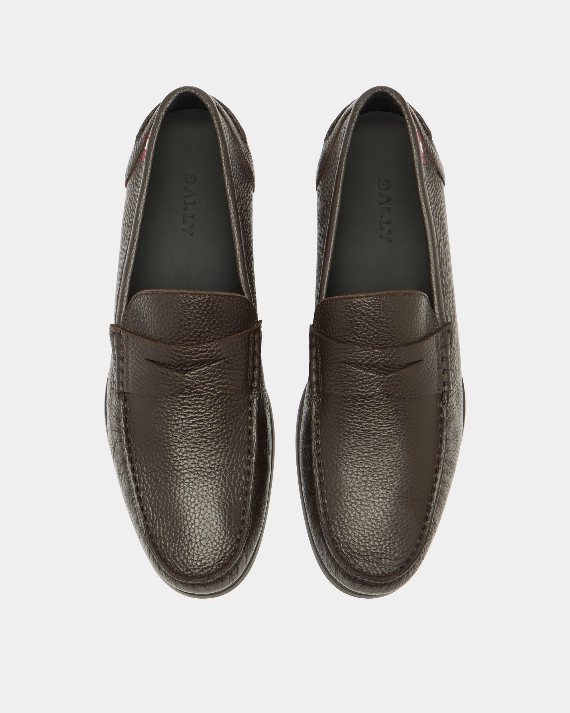 Cronus Loafer In Brown Grained Leather - Image 4