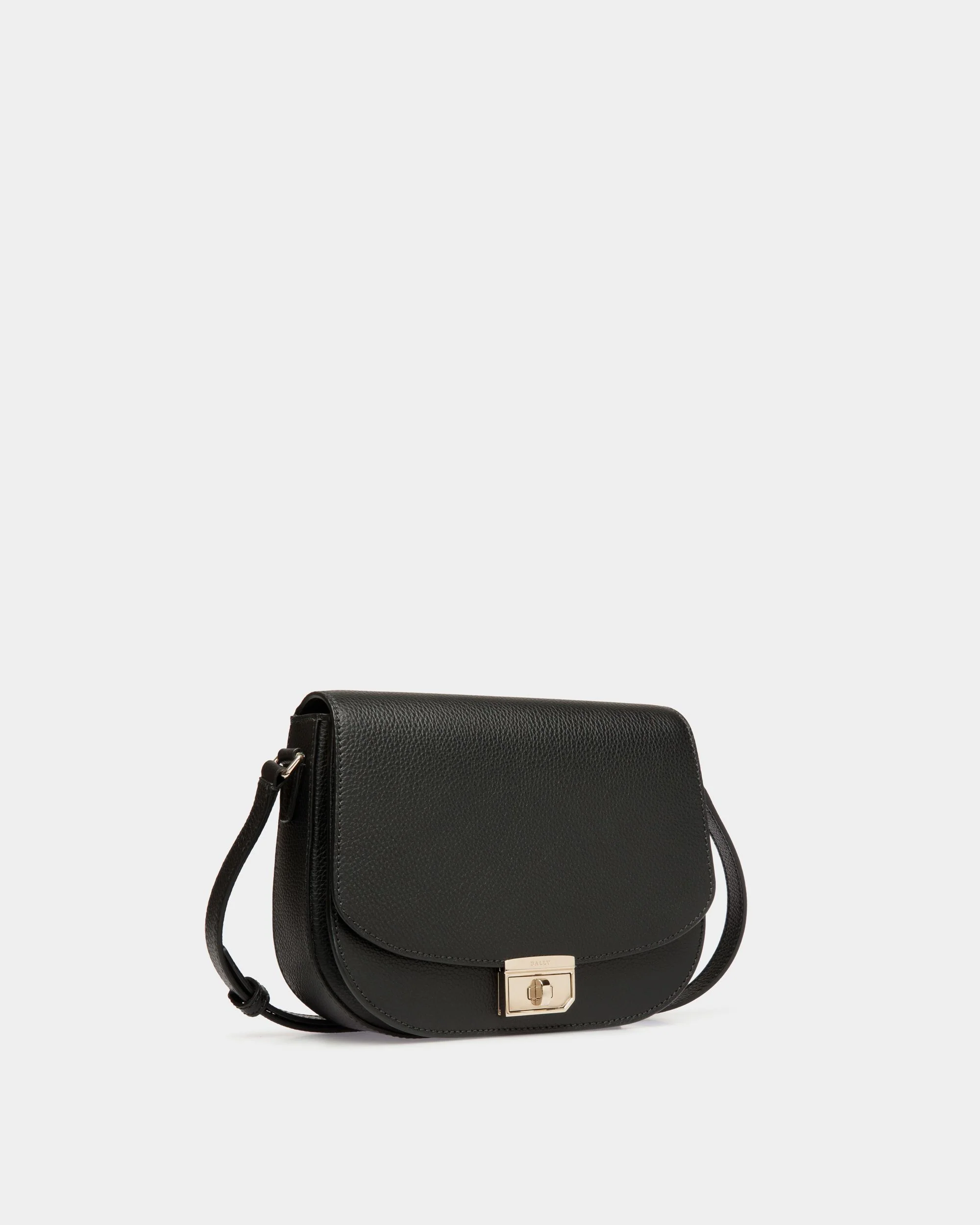 Crossbody Bag in Black Embossed Leather - Image 3