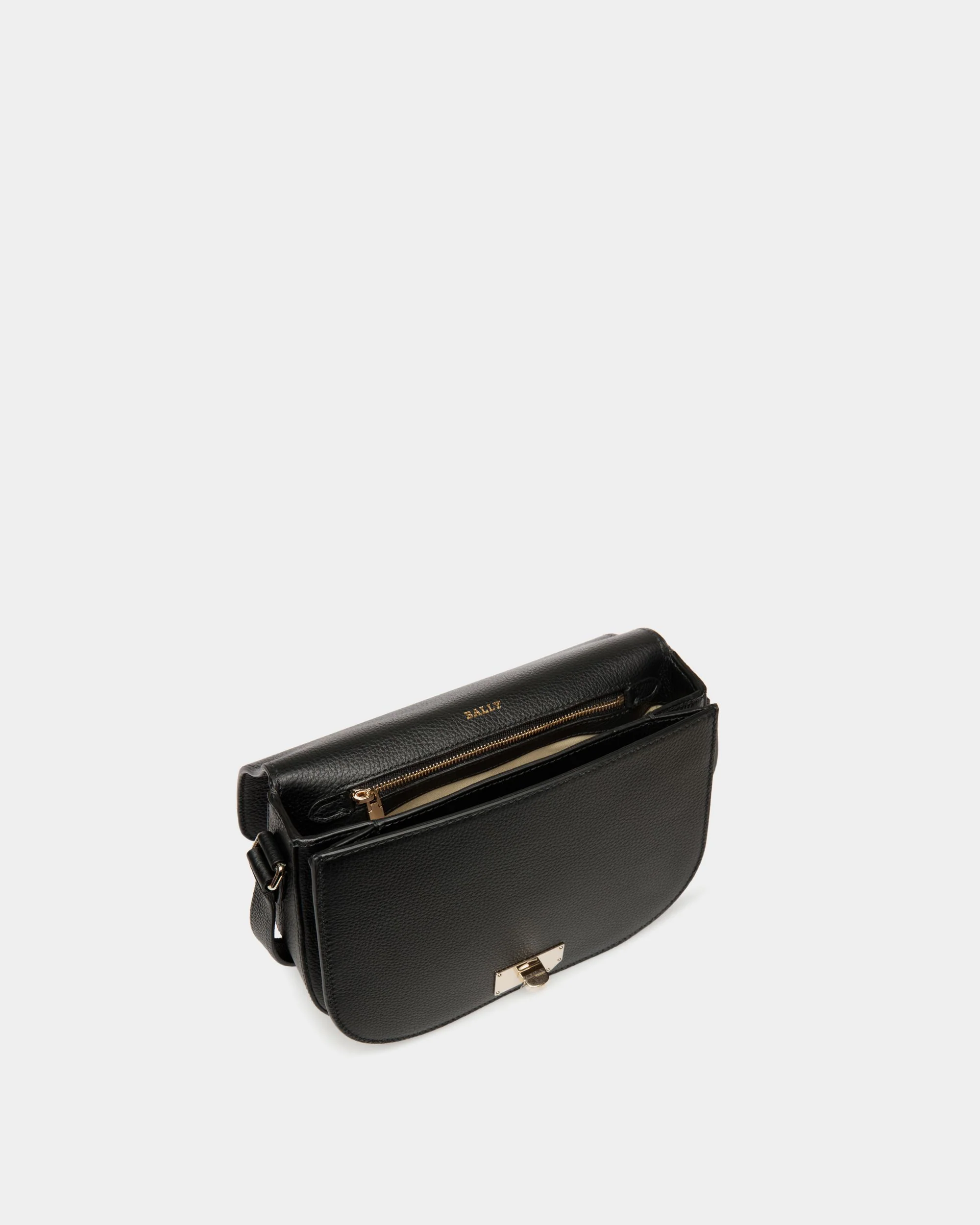 Crossbody Bag in Black Embossed Leather - Image 4
