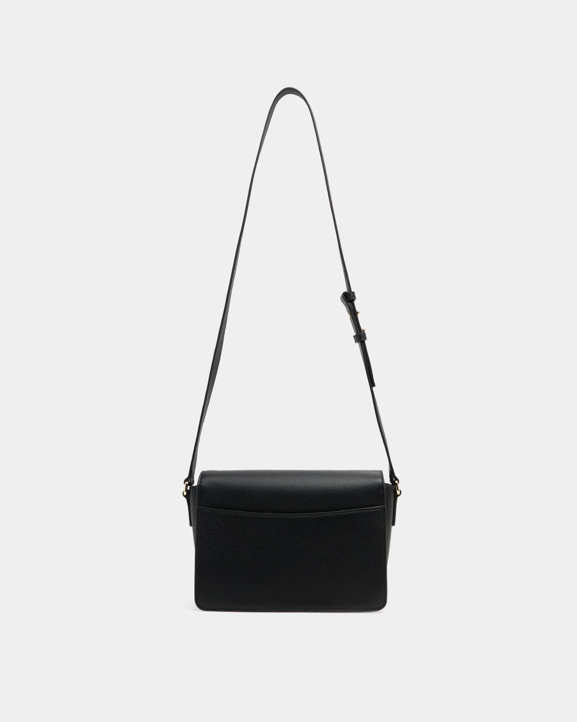 Crossbody Bag in Black Grained Leather - Image 3