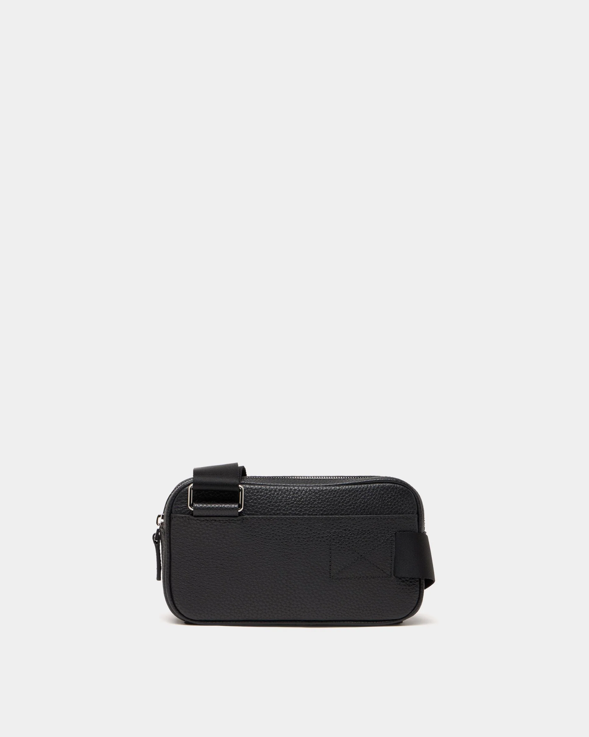 Crossbody Bag In Black Grained Leather - Image 2