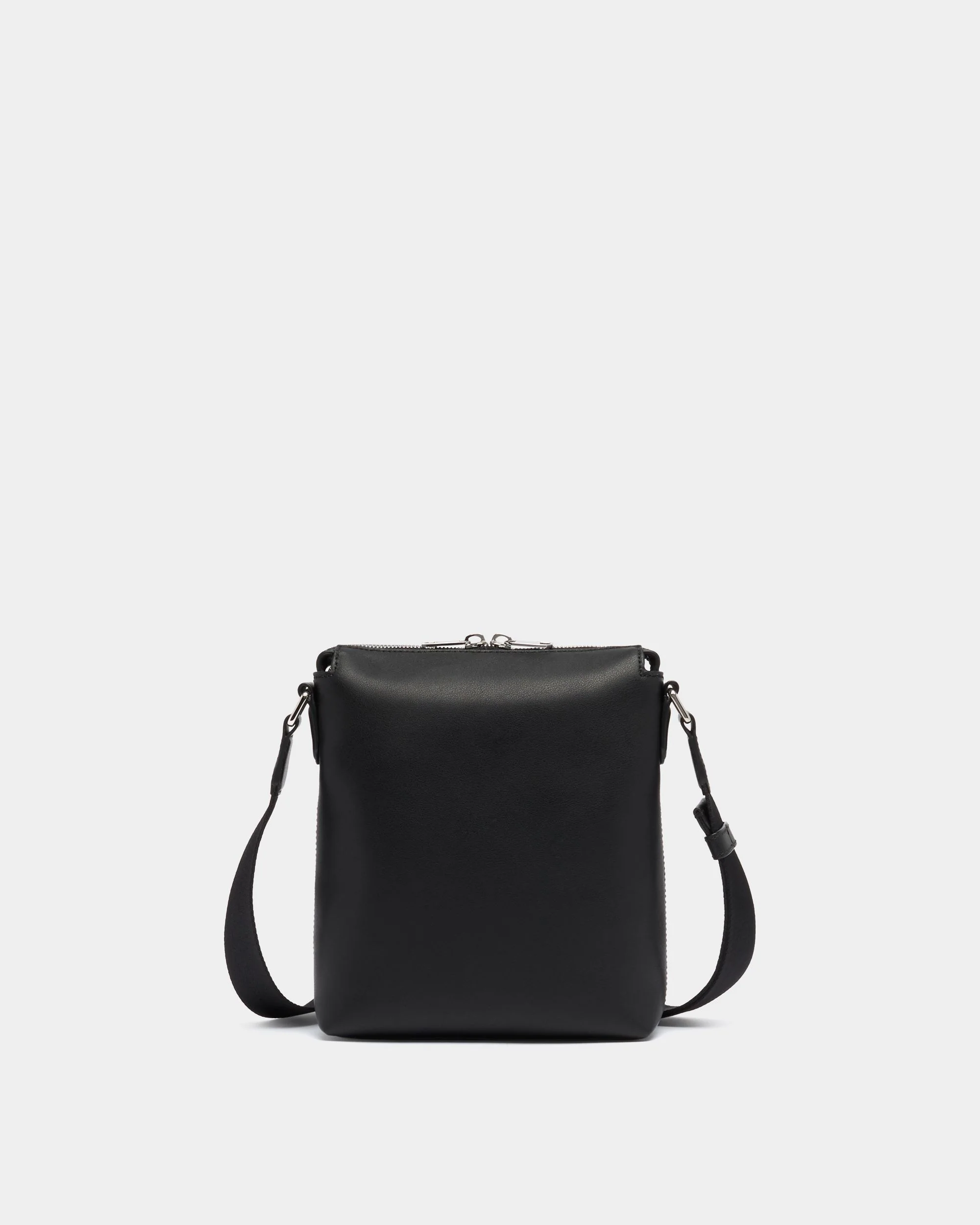 Crossbody Bag in Black Leather With a Bally Ribbon - Image 3