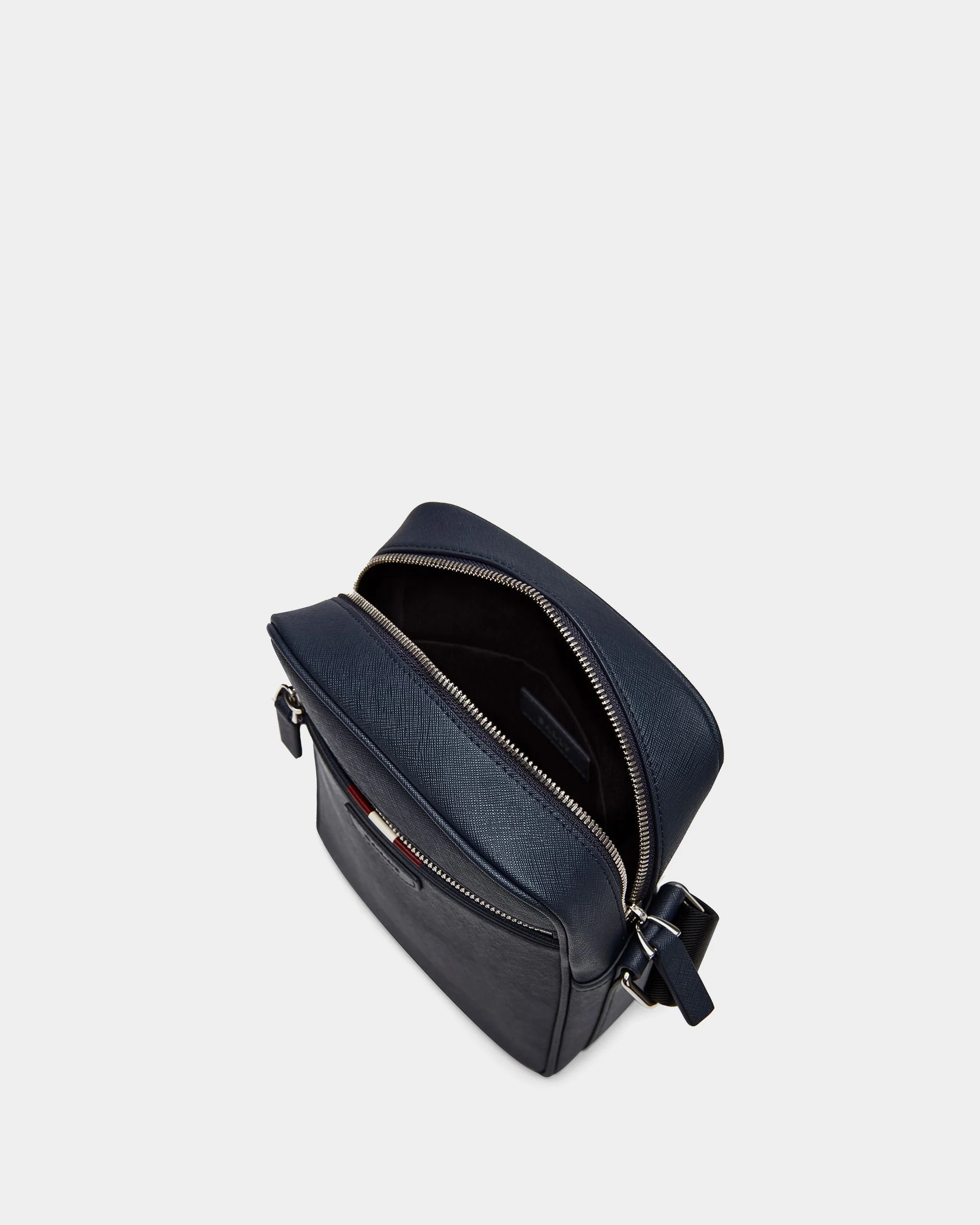 Crossbody Bag in Blue Grained Leather - Image 3