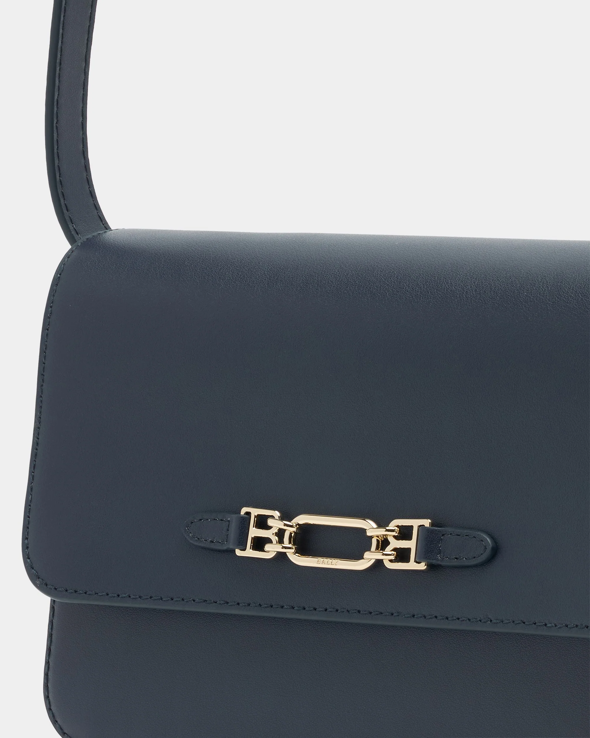 Crossbody Bag In Blue Leather - Image 6