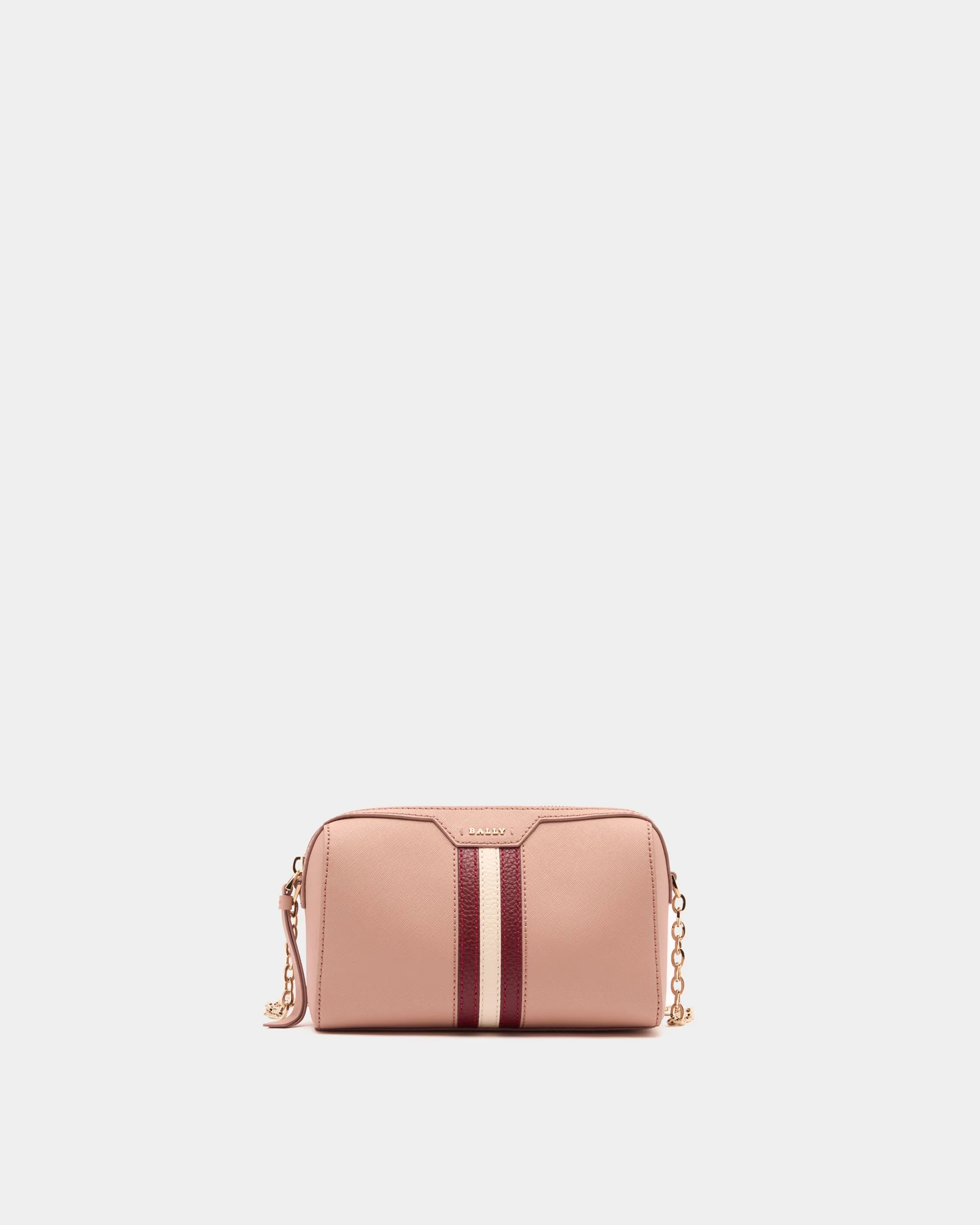 Crossbody Bag In Pink Leather