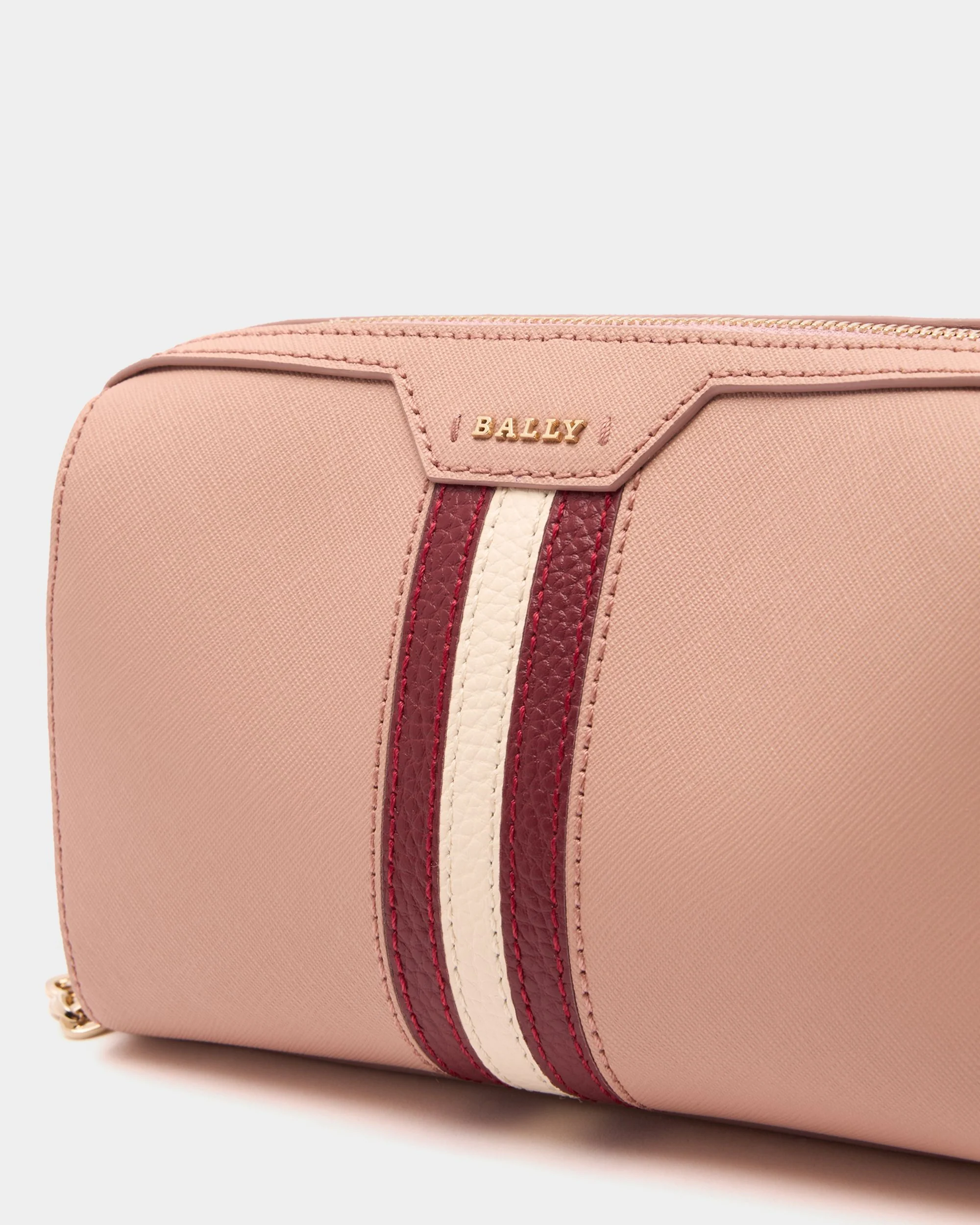 Crossbody Bag In Pink Leather - Image 6