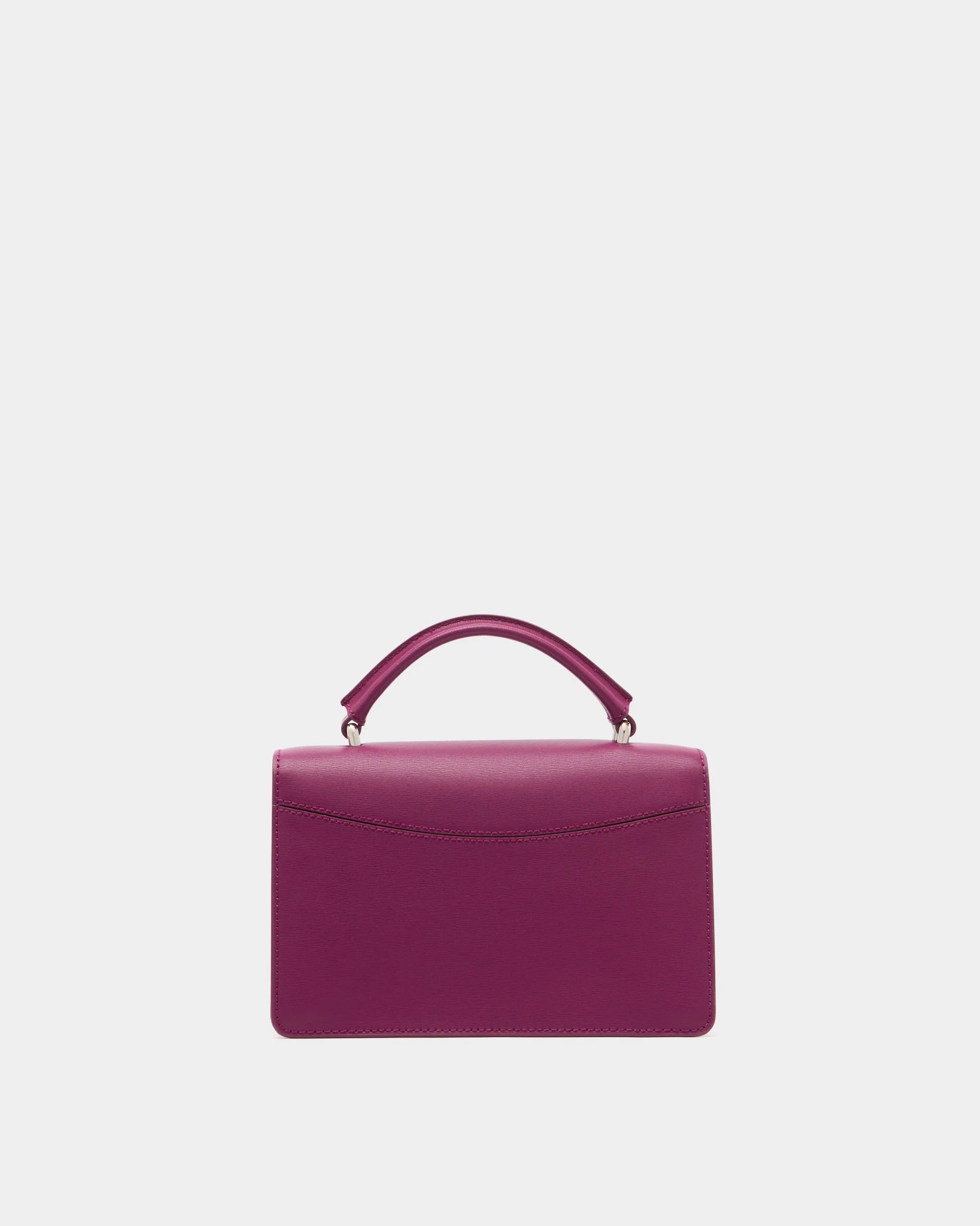 Crossbody Bag In Purple Leather - Image 2