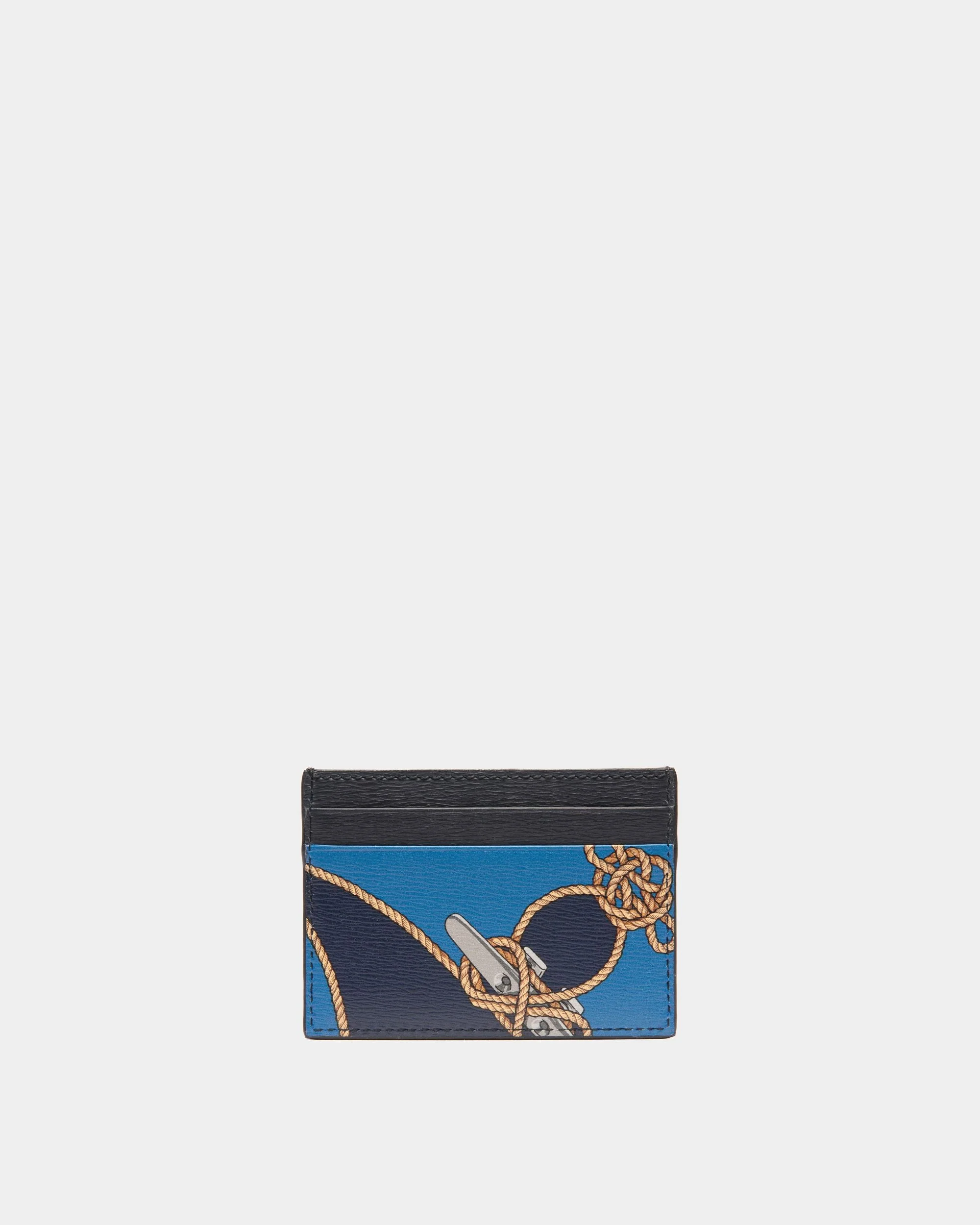 Crossing Card Holder in Blue Leather - Image 2