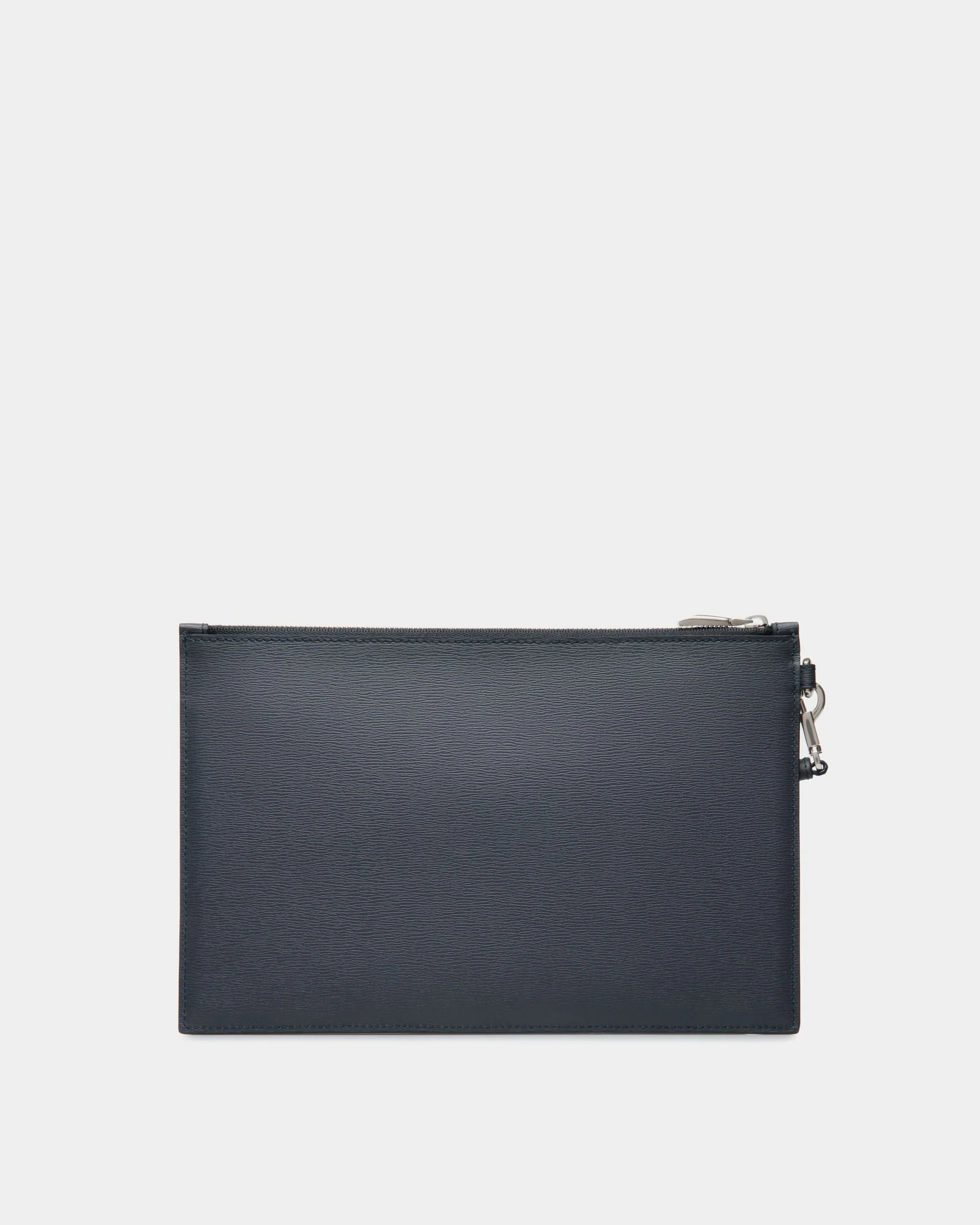 Crossing Pouch in Navy Blue Grained Leather - Image 2