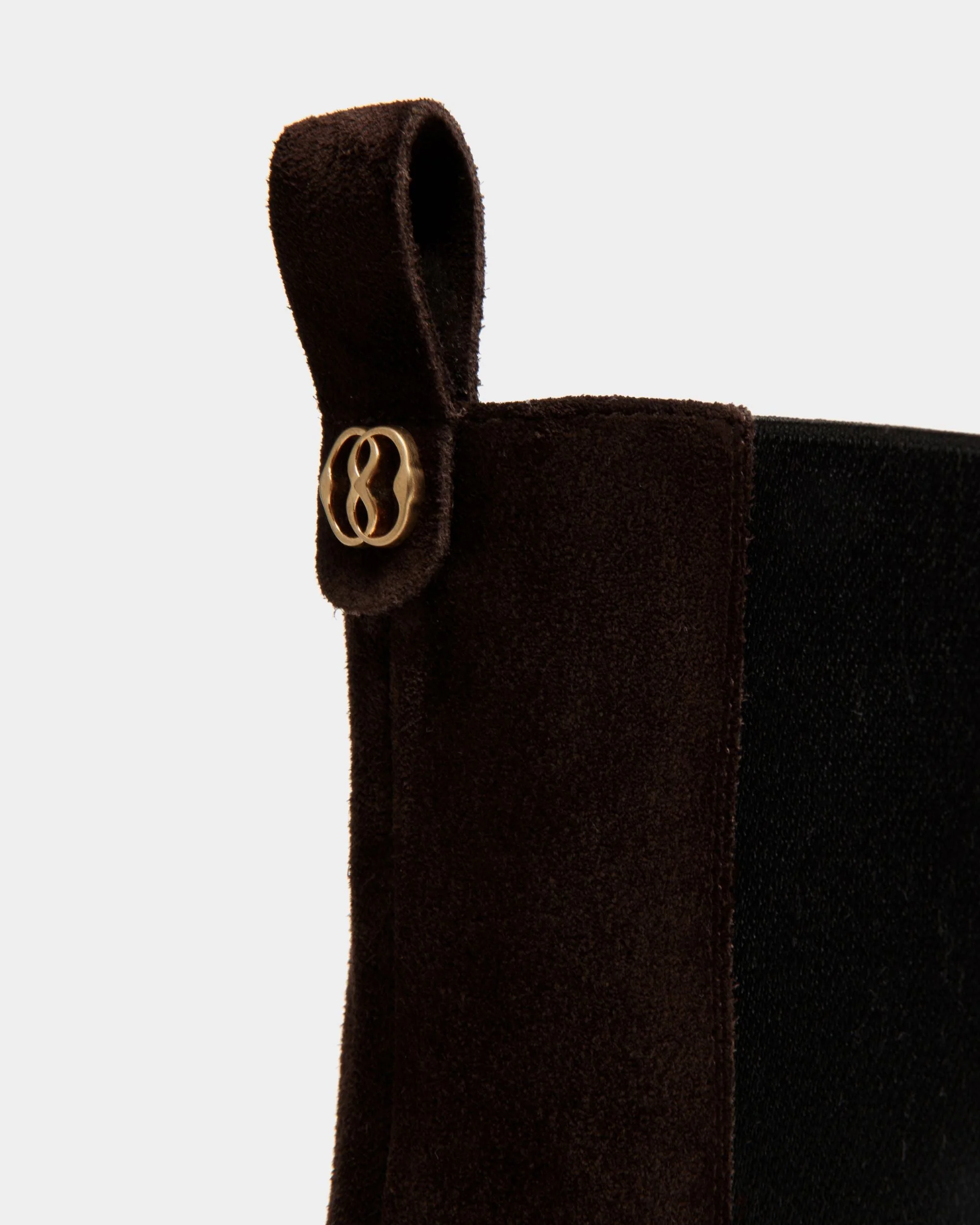 Daily Emblem Bootie In Ebano Suede Leather - Image 4