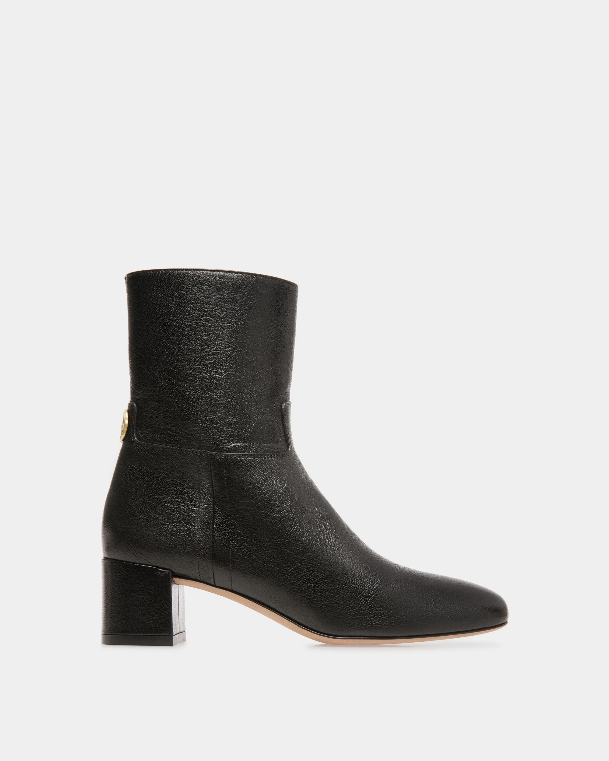 Daily Emblem Booties In Black Leather