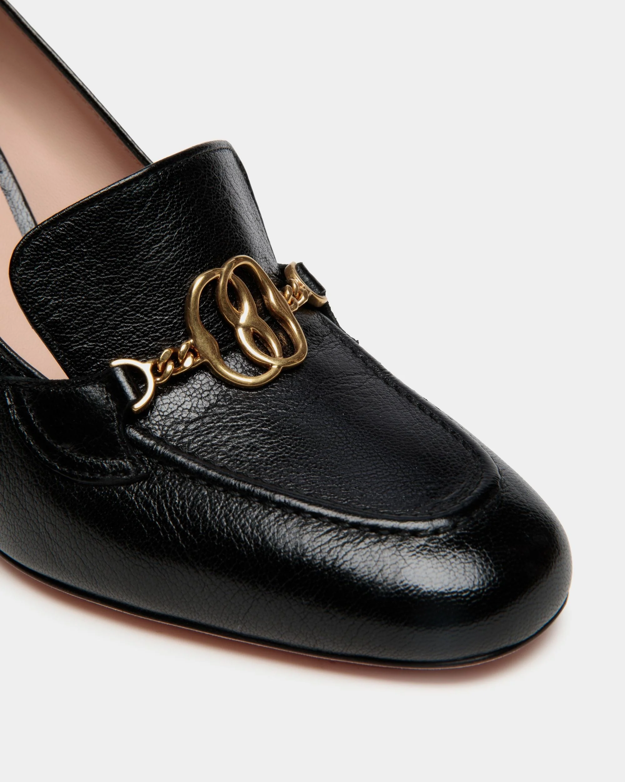 Daily Emblem Pump In Black Leather - Image 5
