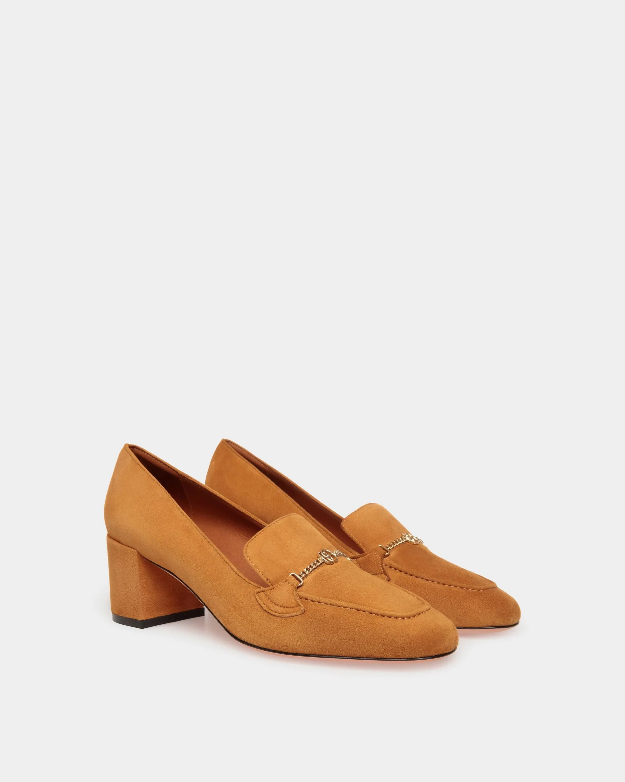 Daily Emblem Pump in Brown Suede - Image 2