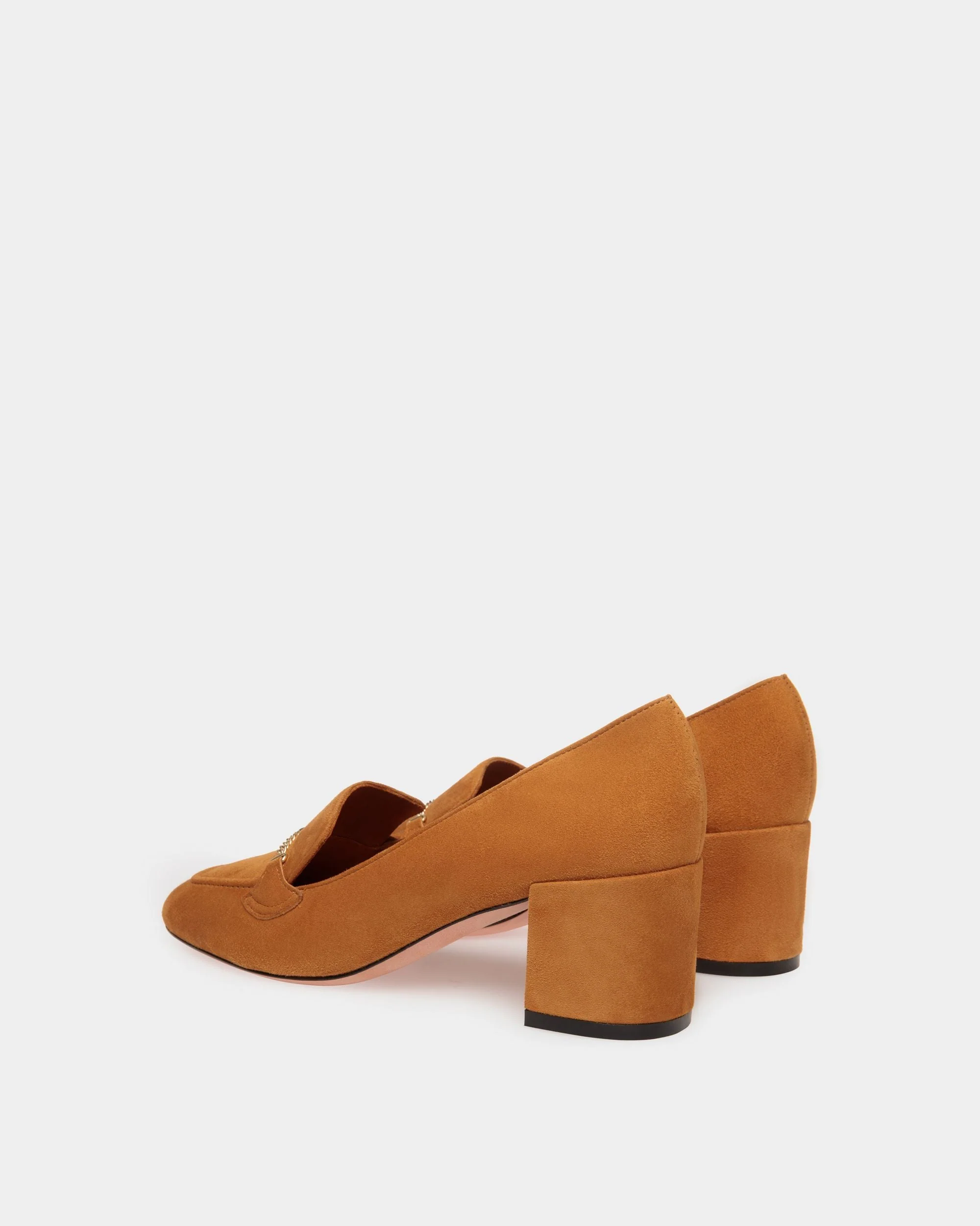 Daily Emblem Pump in Brown Suede - Image 3