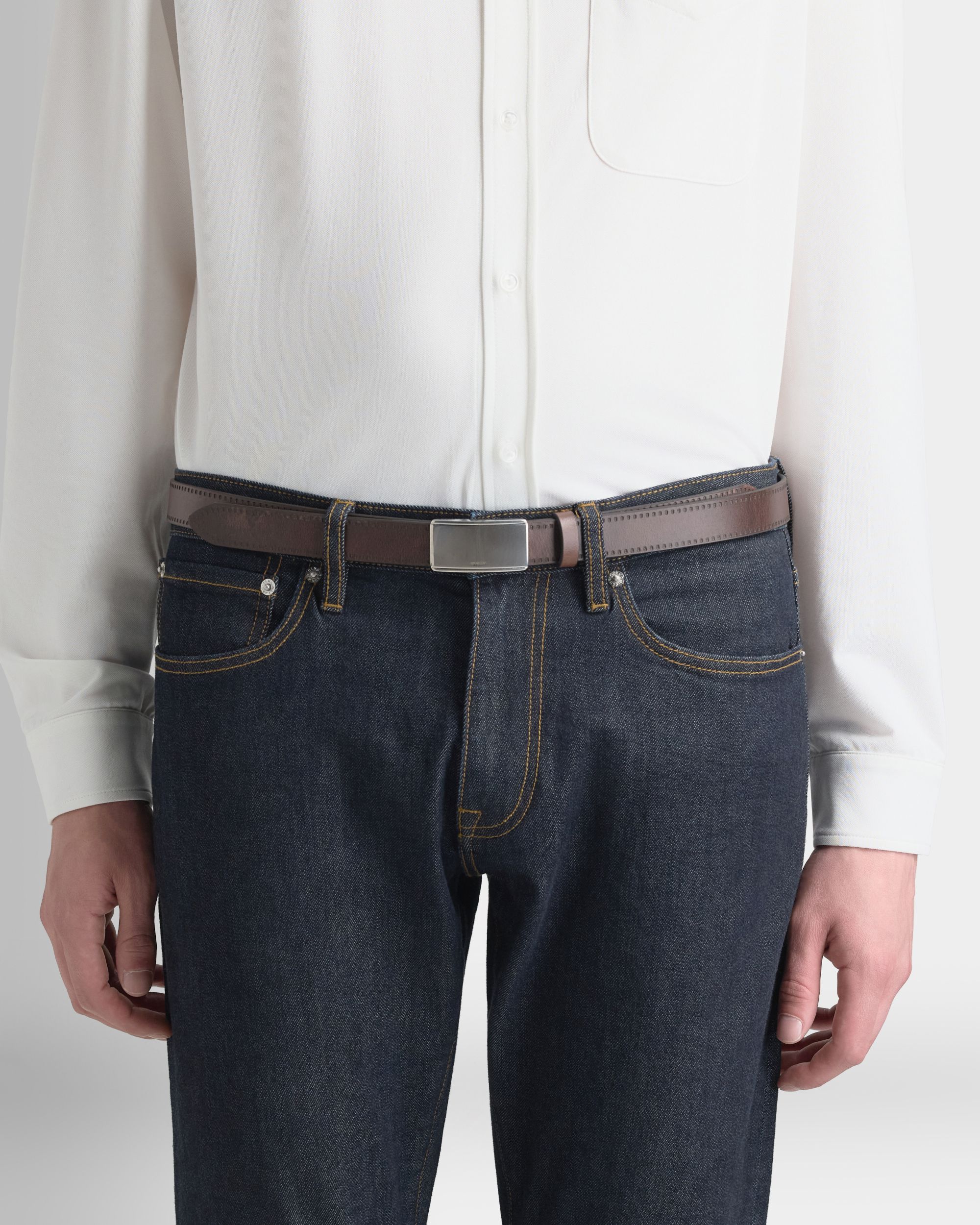 Dean 25mm Belt in Ebano Leather - Image 4