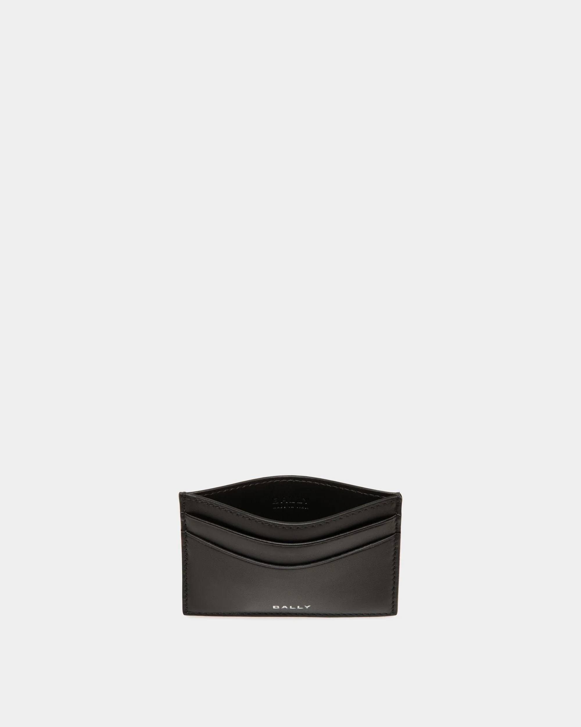 Deco Card Holder in Black Leather - Image 3