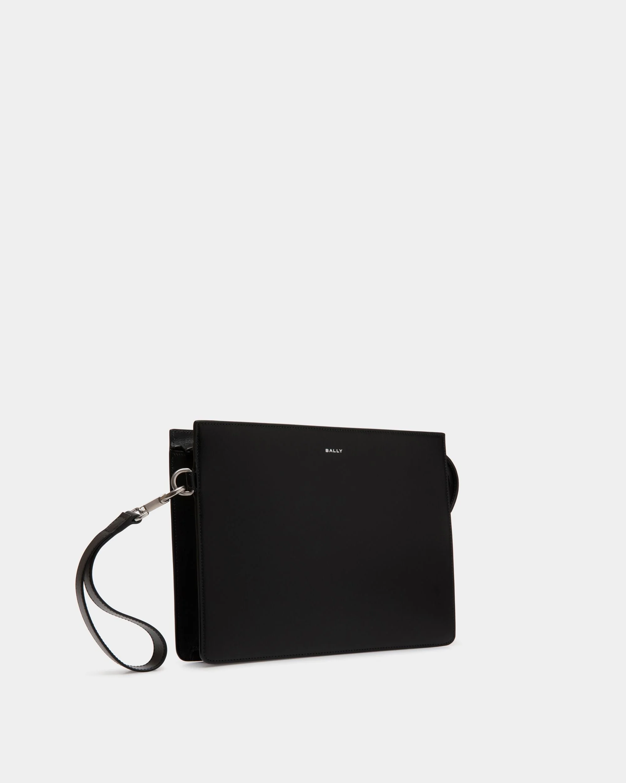 Deco Pouch in Black Leather - Image 3