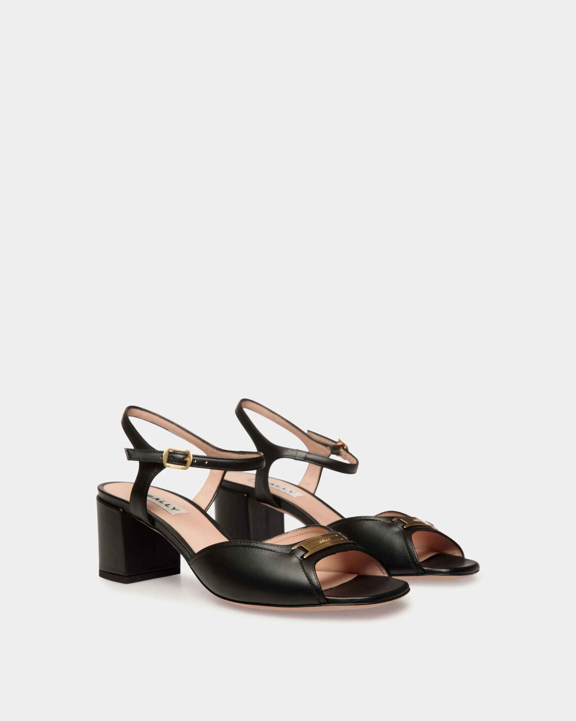 Deco Sandal in Black Leather - Image 3