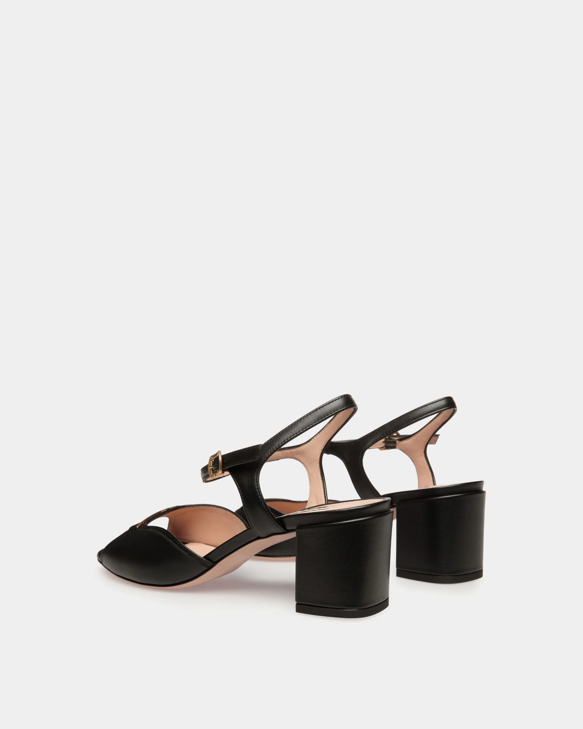 Deco Sandal in Black Leather - Image 4