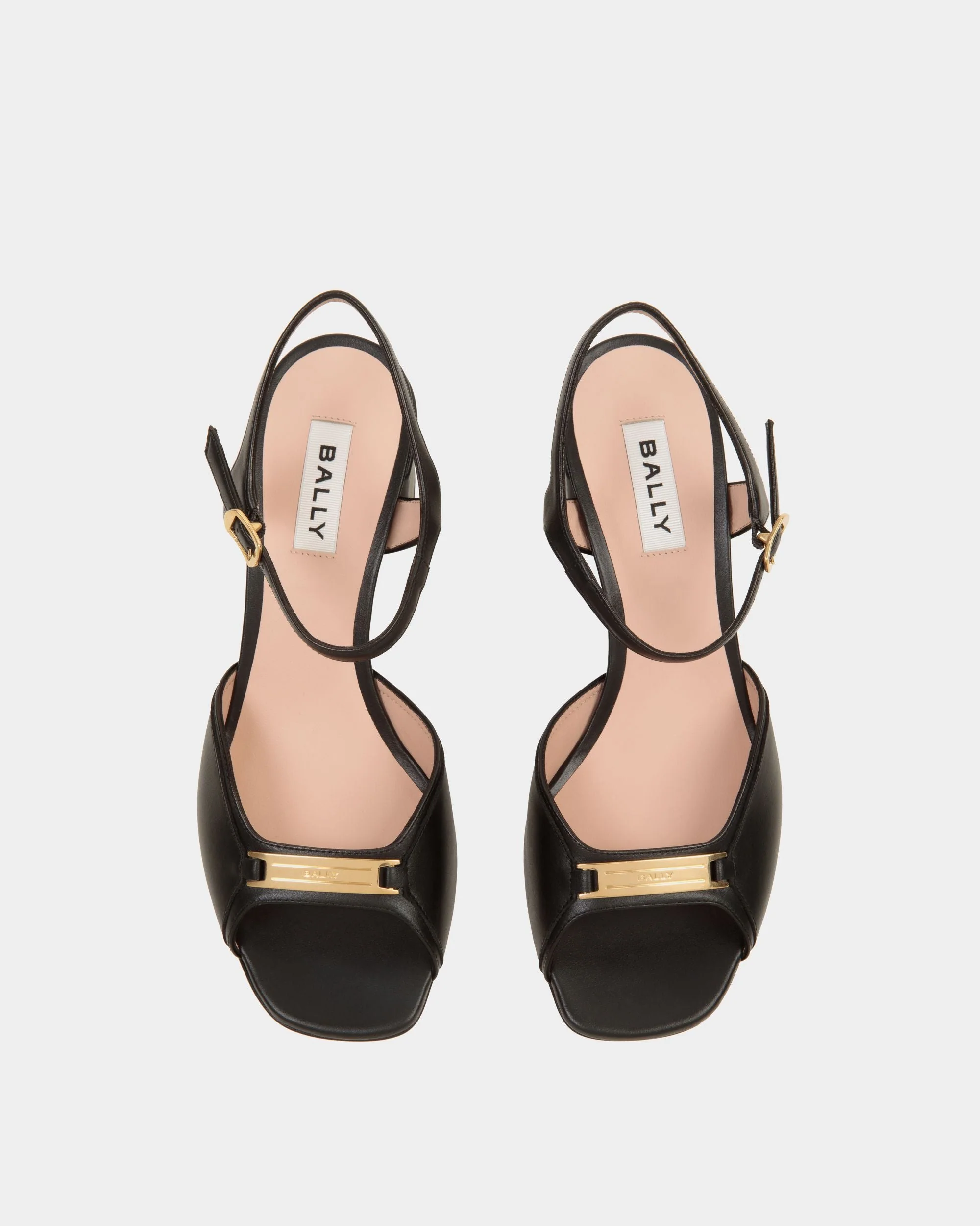 Deco Sandal in Black Leather - Image 5