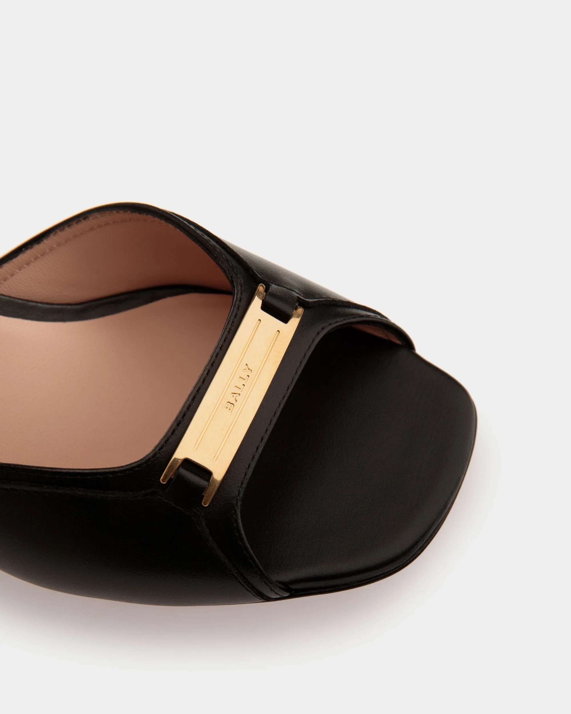 Deco Sandal in Black Leather - Image 6