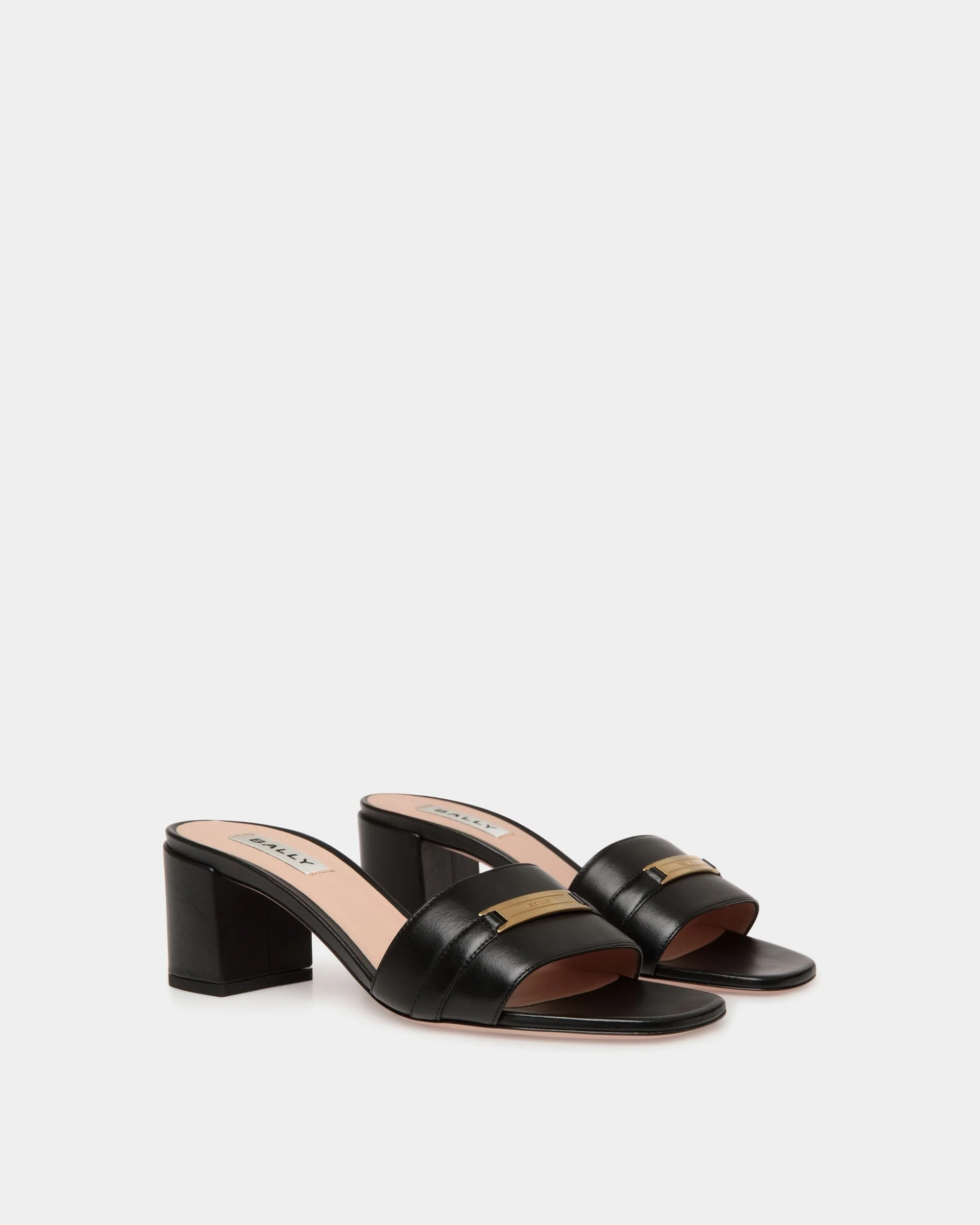 Deco Sandal in Black Leather - Image 2