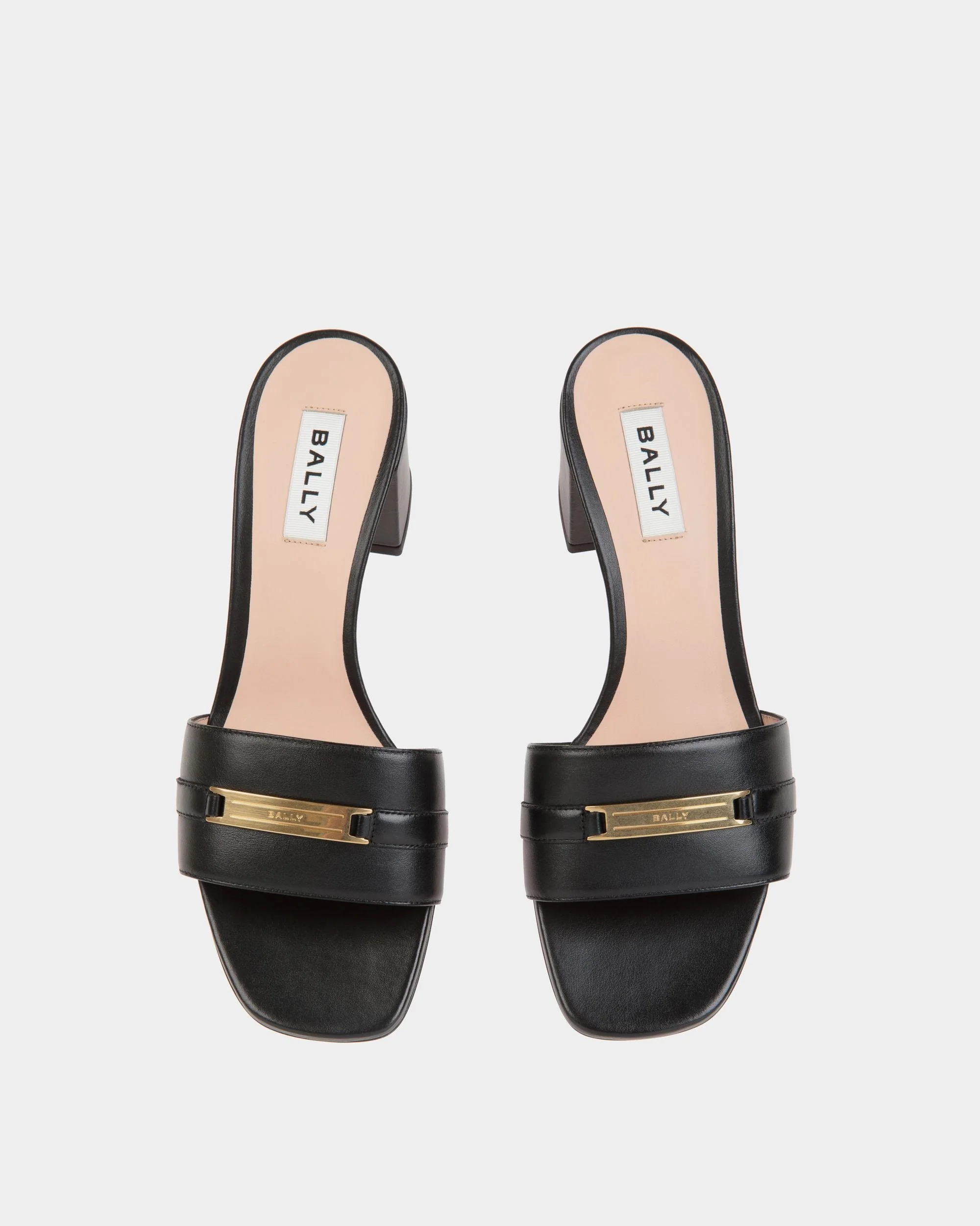 Deco Sandal in Black Leather - Image 4